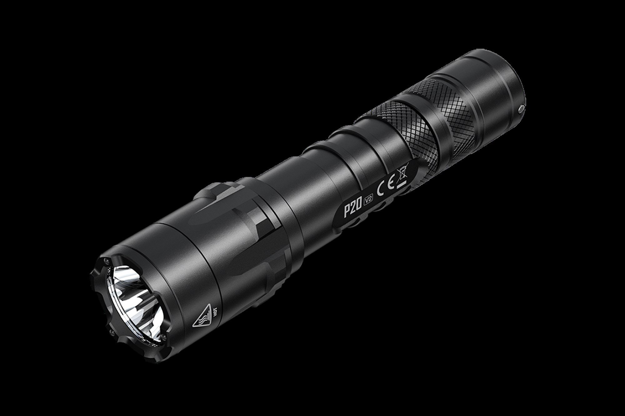 Nitecore P20 V2 LED el feneri, 1100 lümen, taktik el feneri, 2x CR123A lityum pil dahil üç kullanıcı modu