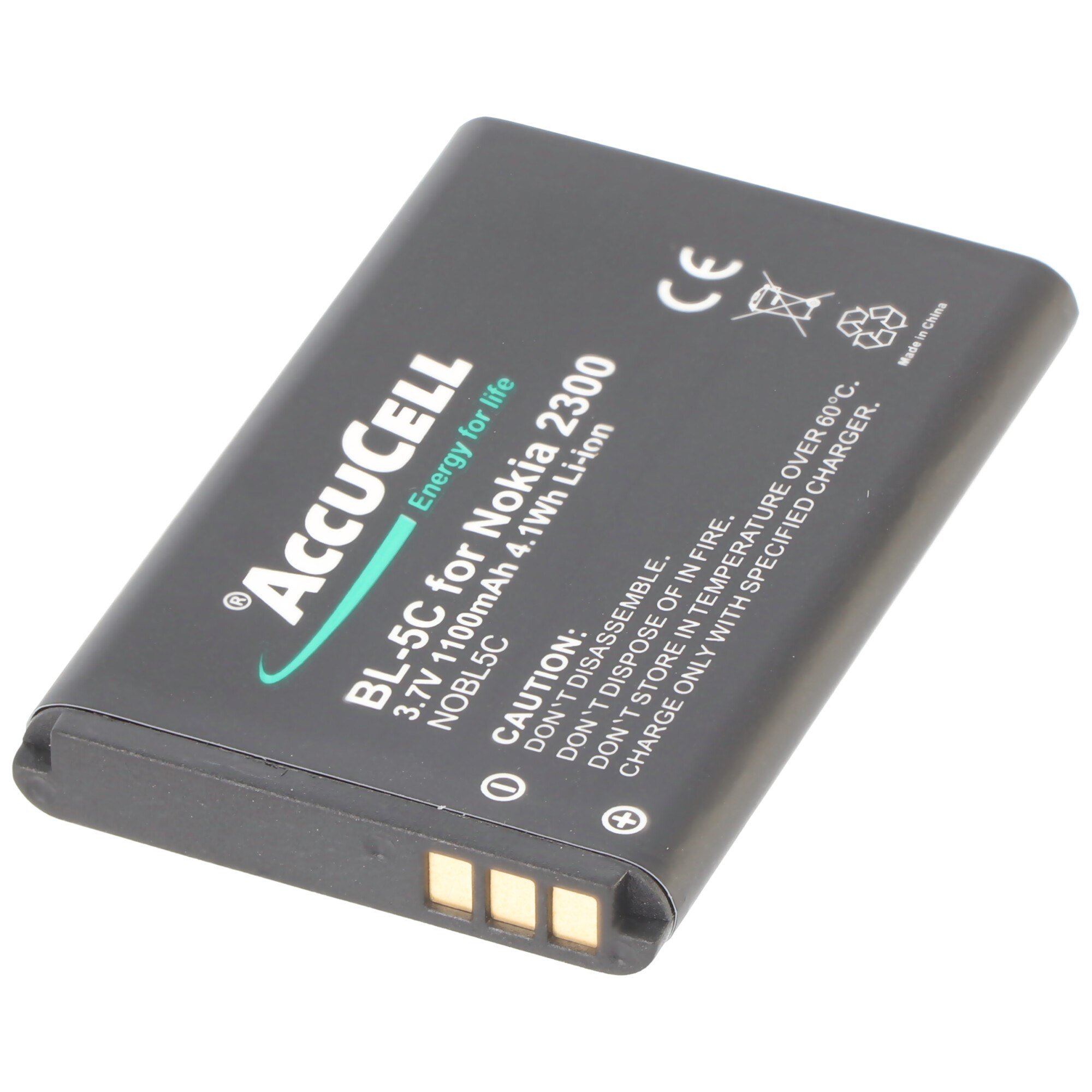 確認用　　NUCELLA  C&S Nokia 6600, BL-5C, 750mAh için uygun AccuCell batarya
