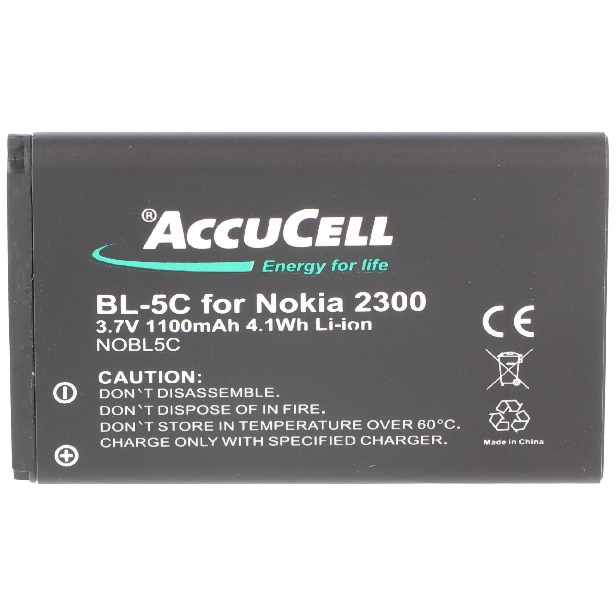 Nokia 6600, BL-5C, 750mAh için uygun AccuCell batarya