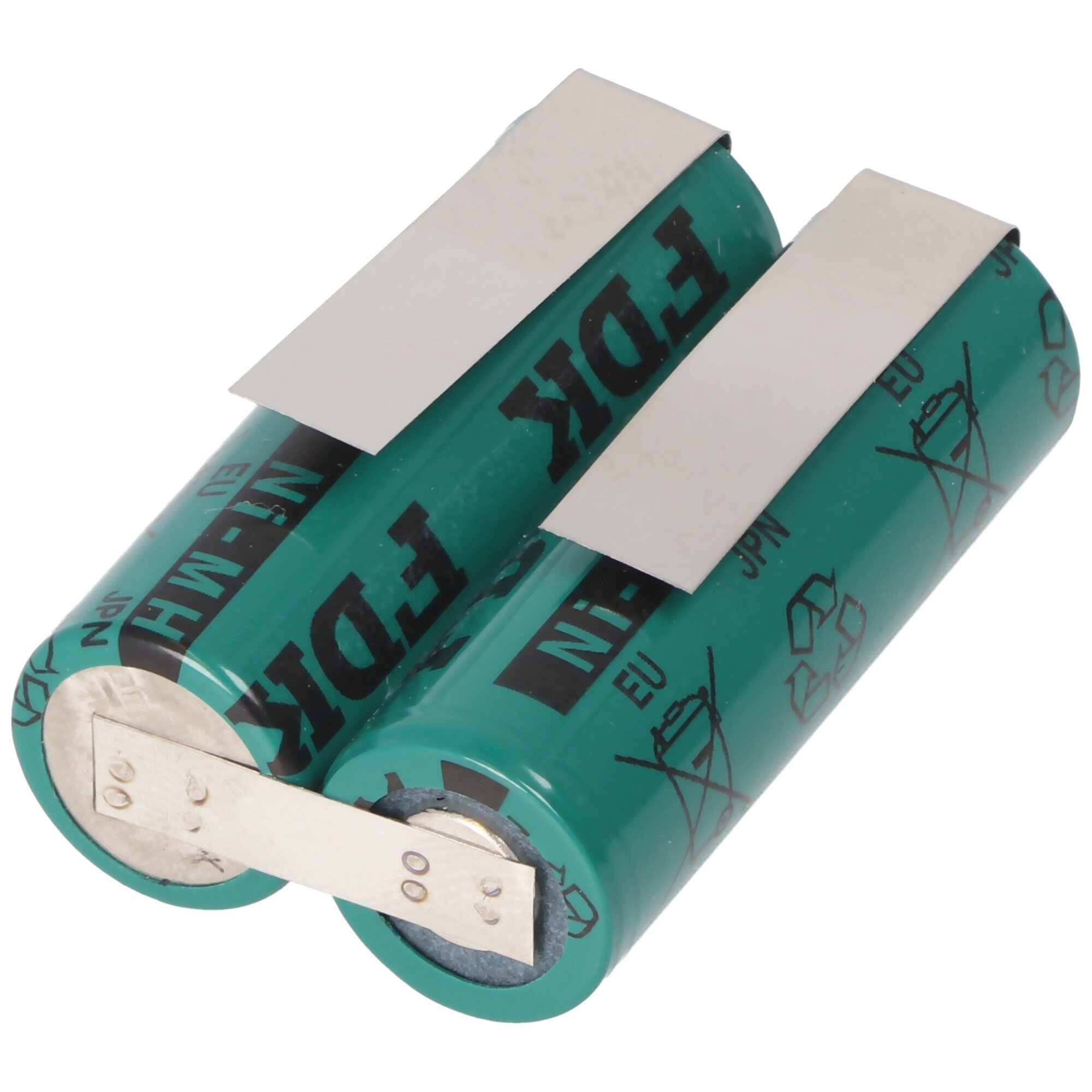 Panasonic 2HHR120 pil traş makineleri 2.4 volt, DIY dönüşüm için lehimleme etiketleri ile 1200mAh, yeni: yeşil yerine turuncu