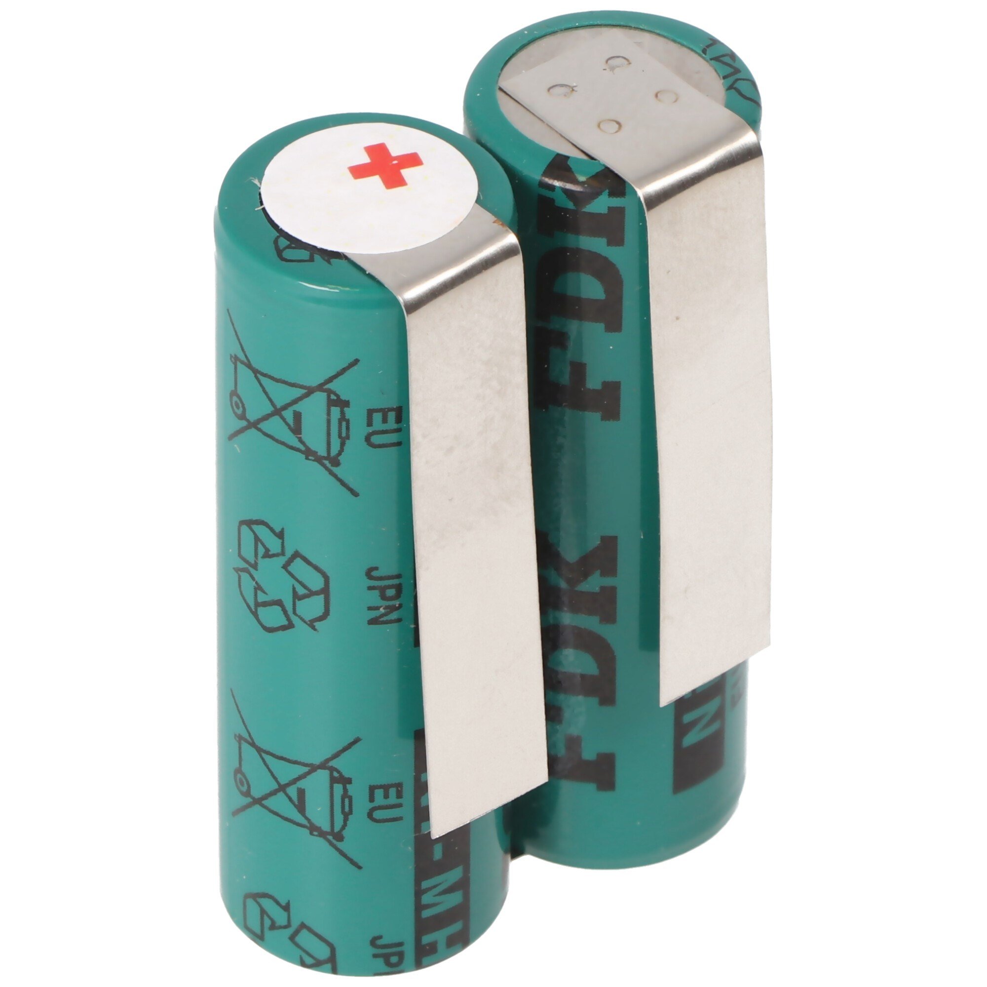 Panasonic 2HHR120 pil traş makineleri 2.4 volt, DIY dönüşüm için lehimleme etiketleri ile 1200mAh, yeni: yeşil yerine turuncu