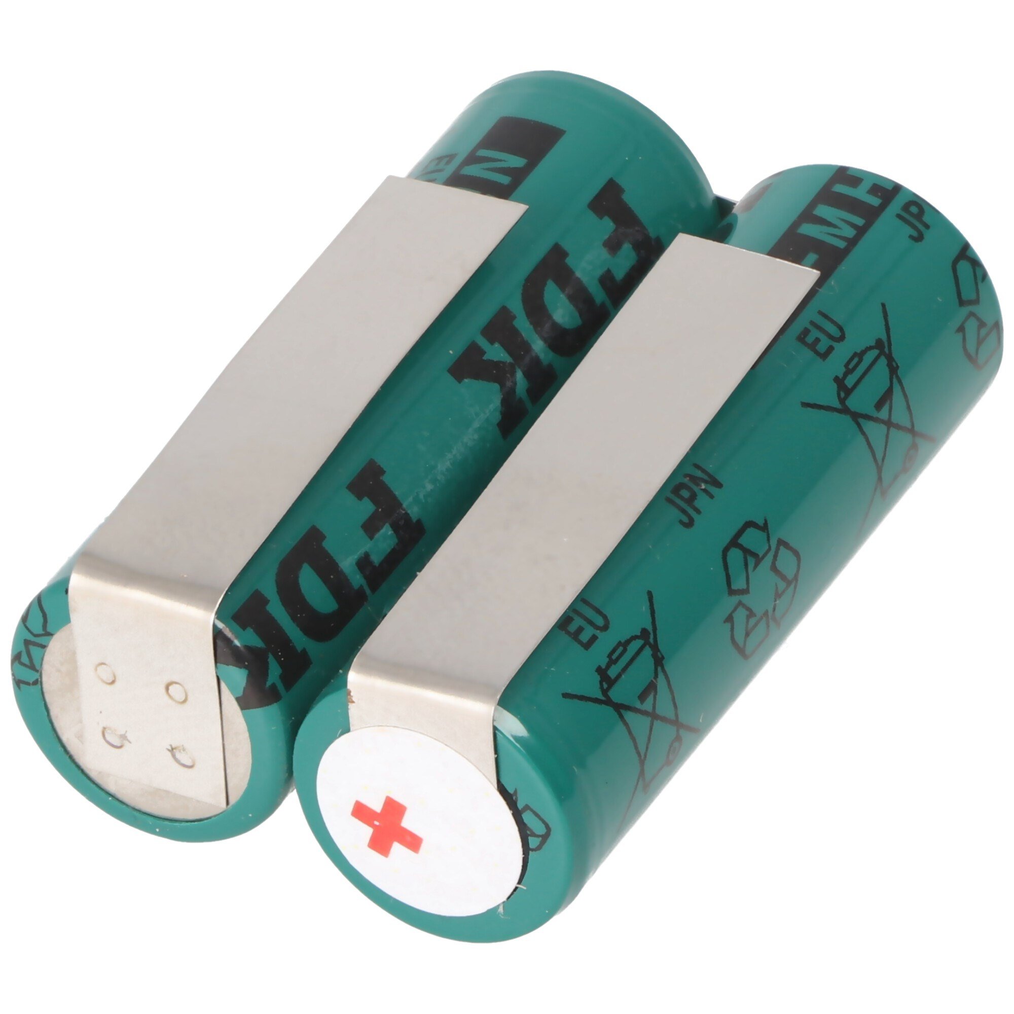Panasonic 2HHR120 pil traş makineleri 2.4 volt, DIY dönüşüm için lehimleme etiketleri ile 1200mAh, yeni: yeşil yerine turuncu