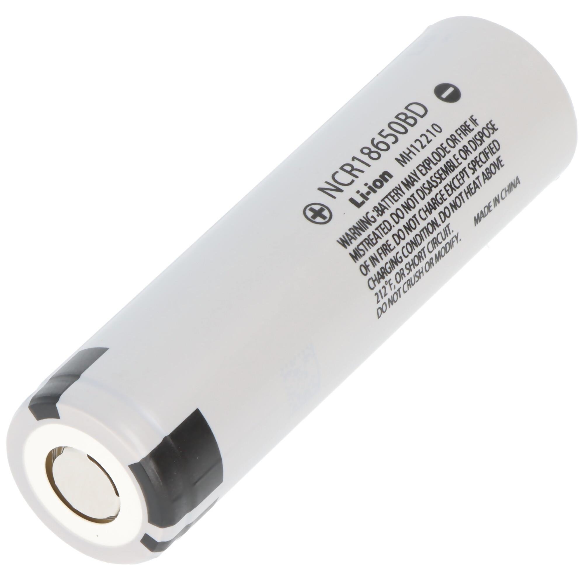 Panasonic NCR18650A 3.6V 3100mAh Li-Ion pil korumasız, not boyutları 64.9x18.1mm
