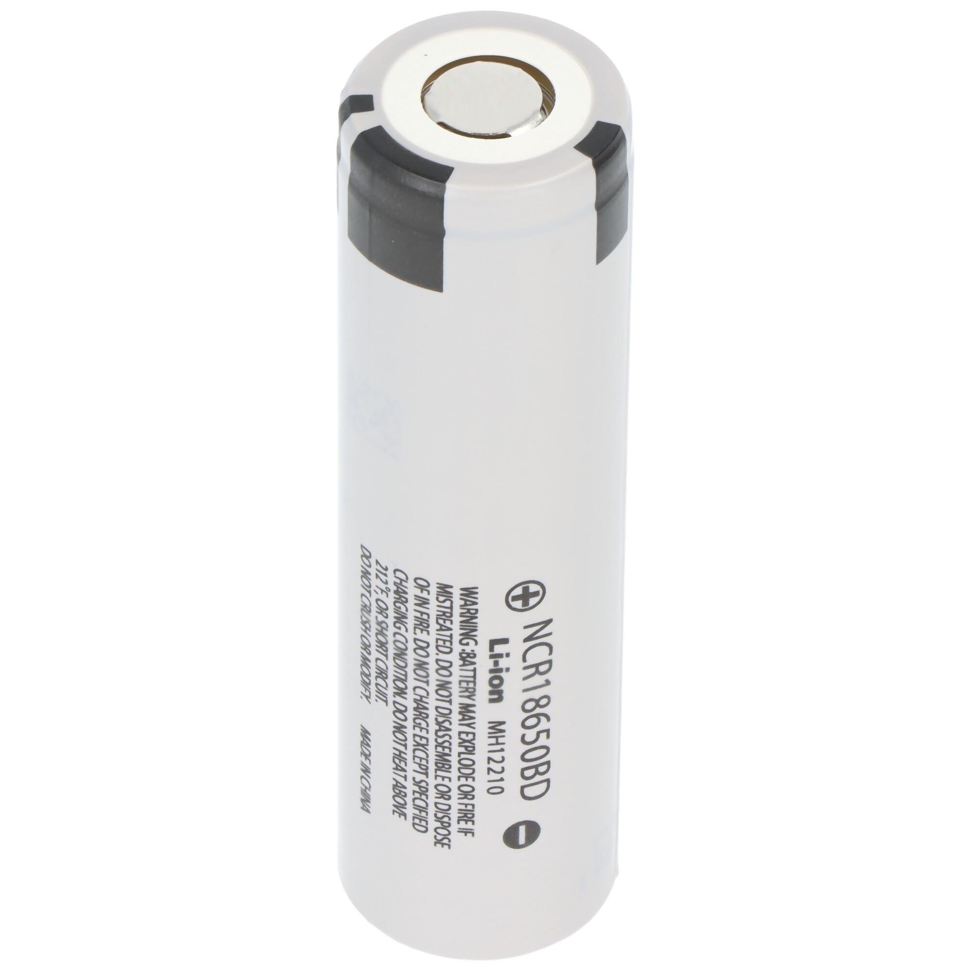 Panasonic NCR18650A 3.6V 3100mAh Li-Ion pil korumasız, not boyutları 64.9x18.1mm
