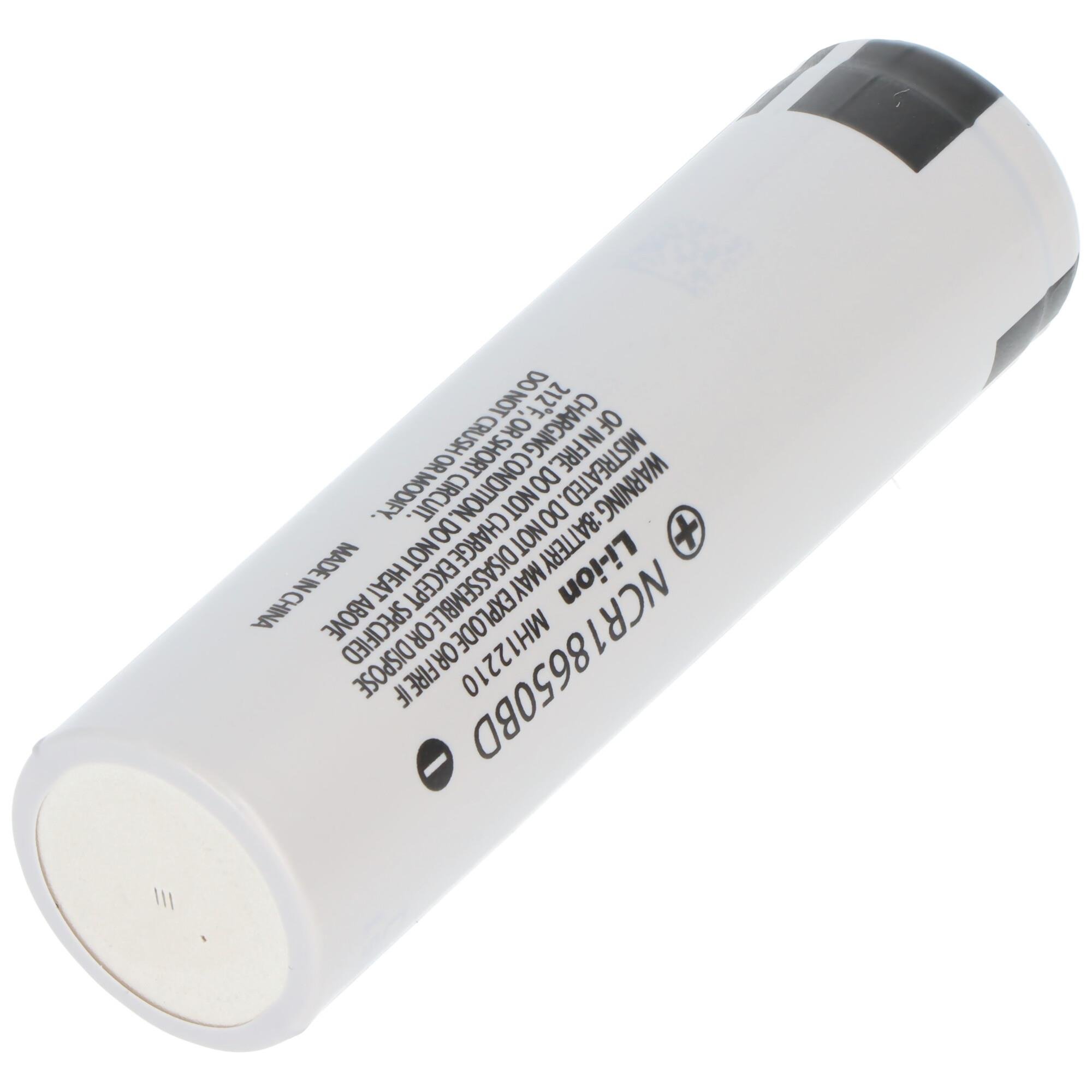 Panasonic NCR18650A 3.6V 3100mAh Li-Ion pil korumasız, not boyutları 64.9x18.1mm