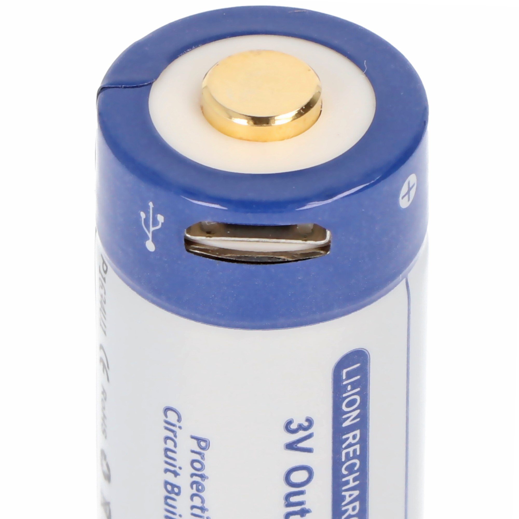 RCR123A 3V 880mAh 1.5A lityum iyon pil 16340, yalnızca mikro USB ile şarj edilebilir