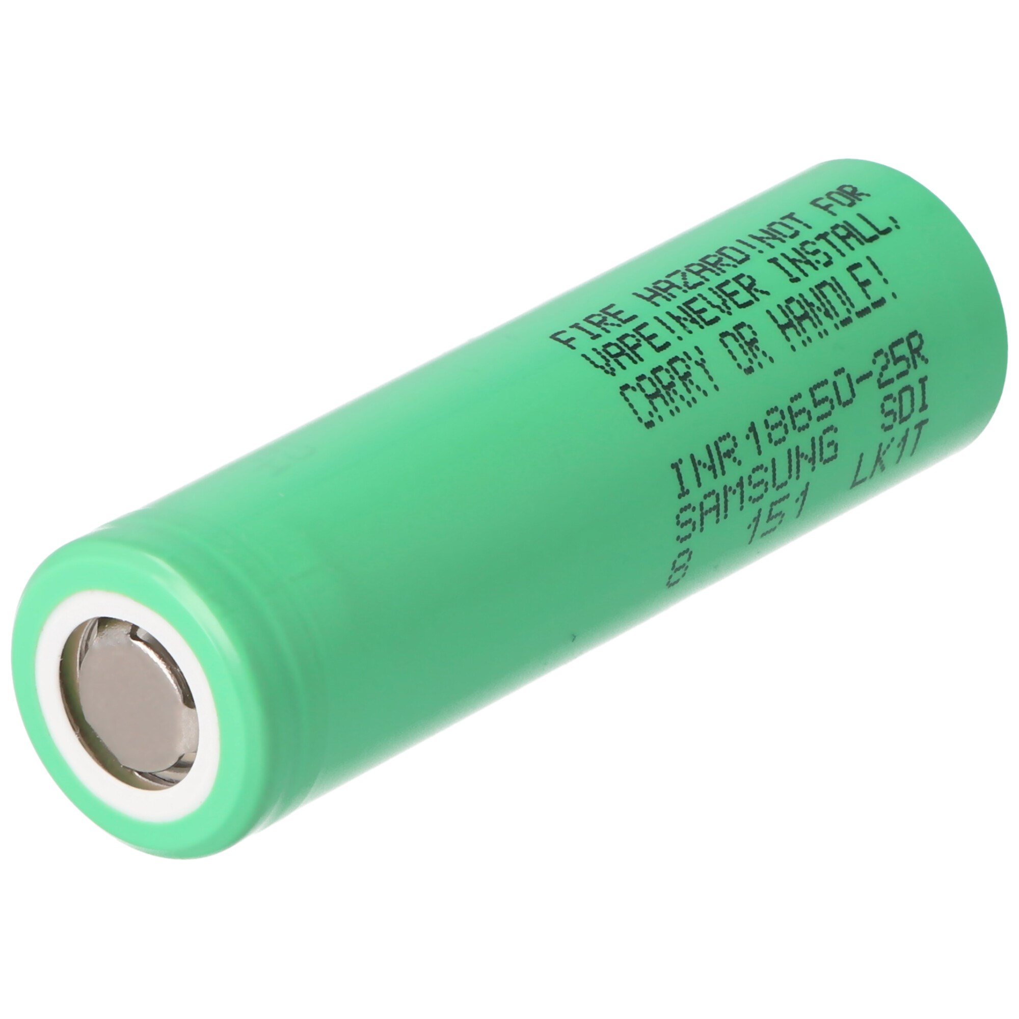 Samsung INR18650 25R 3.6 volt - 3.7 volt ve 2500mAh, korumasız