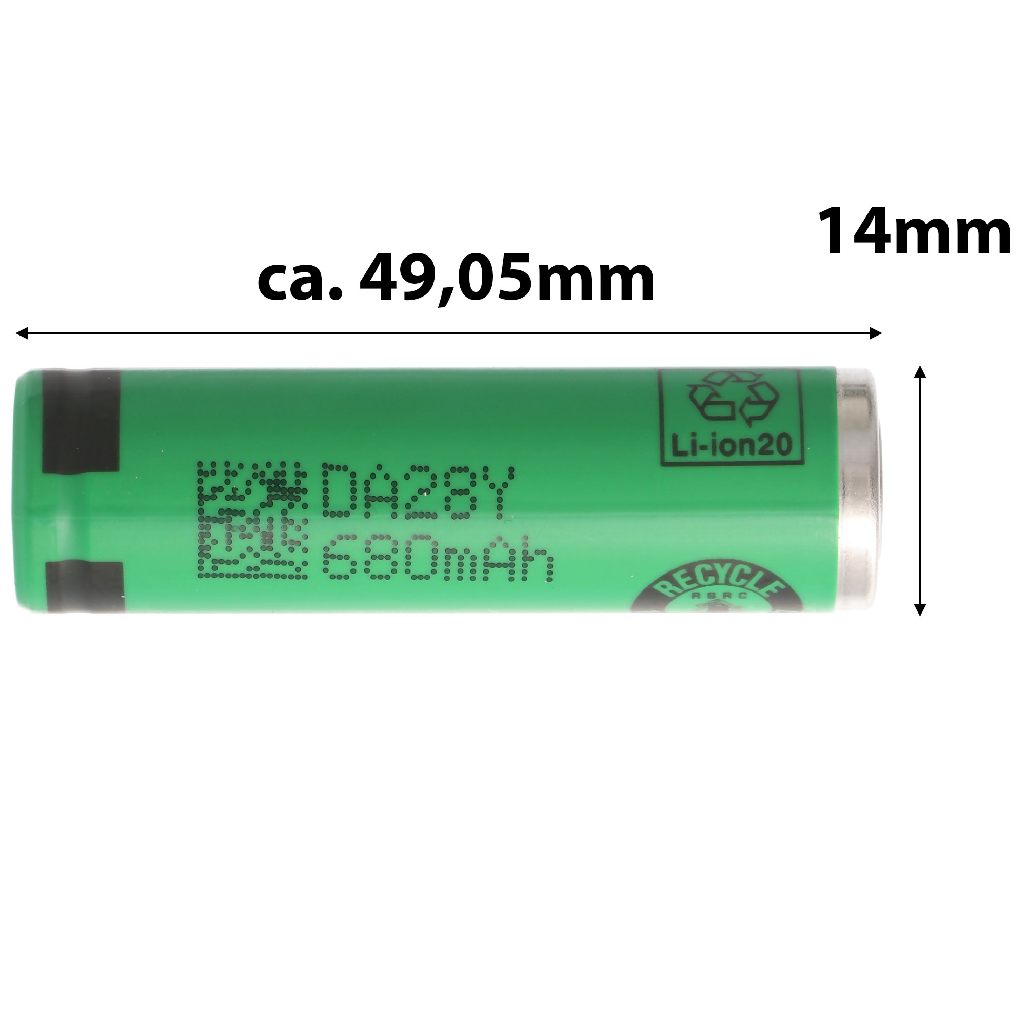 Sony US14500VR2B 715mAh 3.6V - 3.7V Li-ion pil