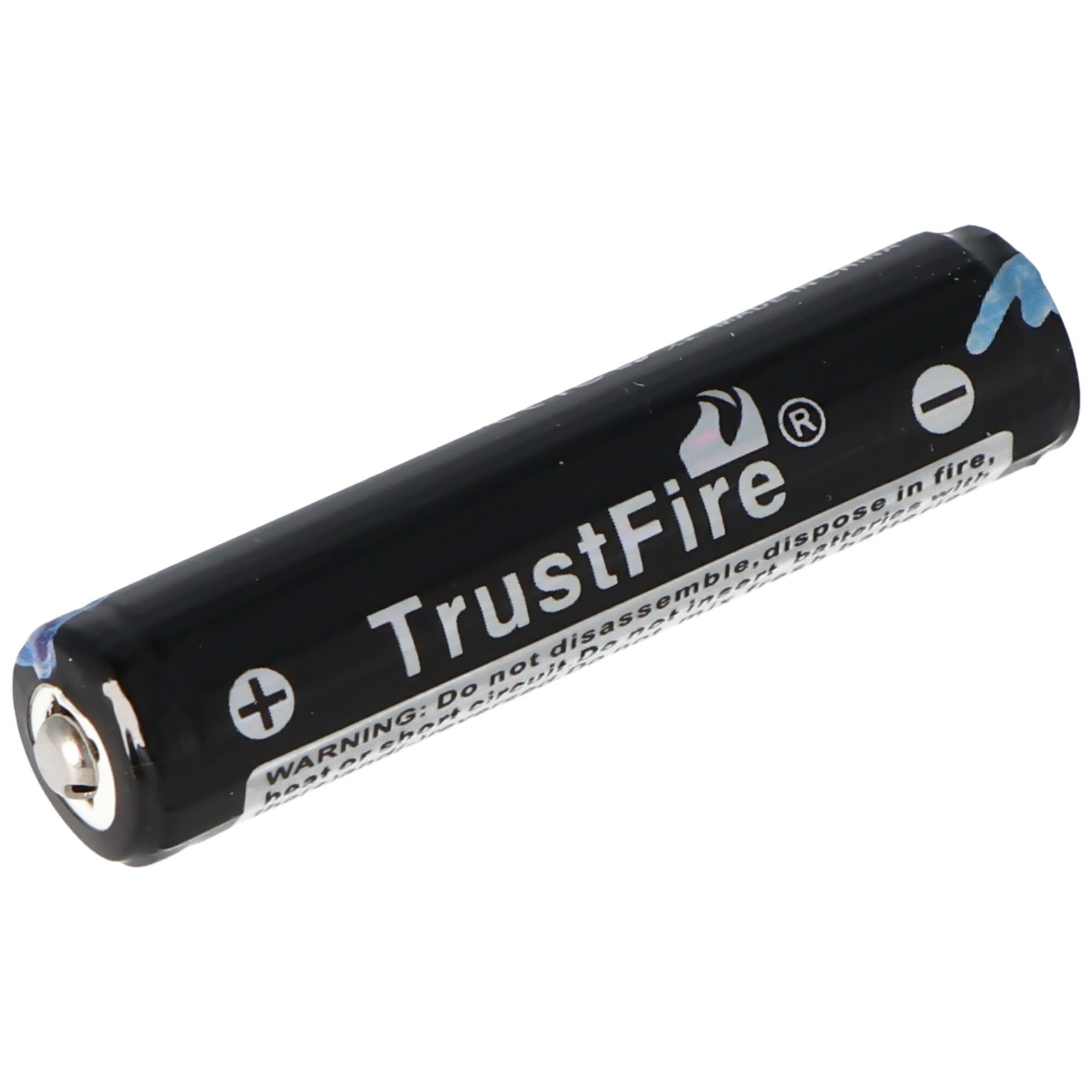 Trustfire 10440 300mAh 3.6V - 3.7V korumalı Li-ion hücre Alev, kafa 46.22x15mm