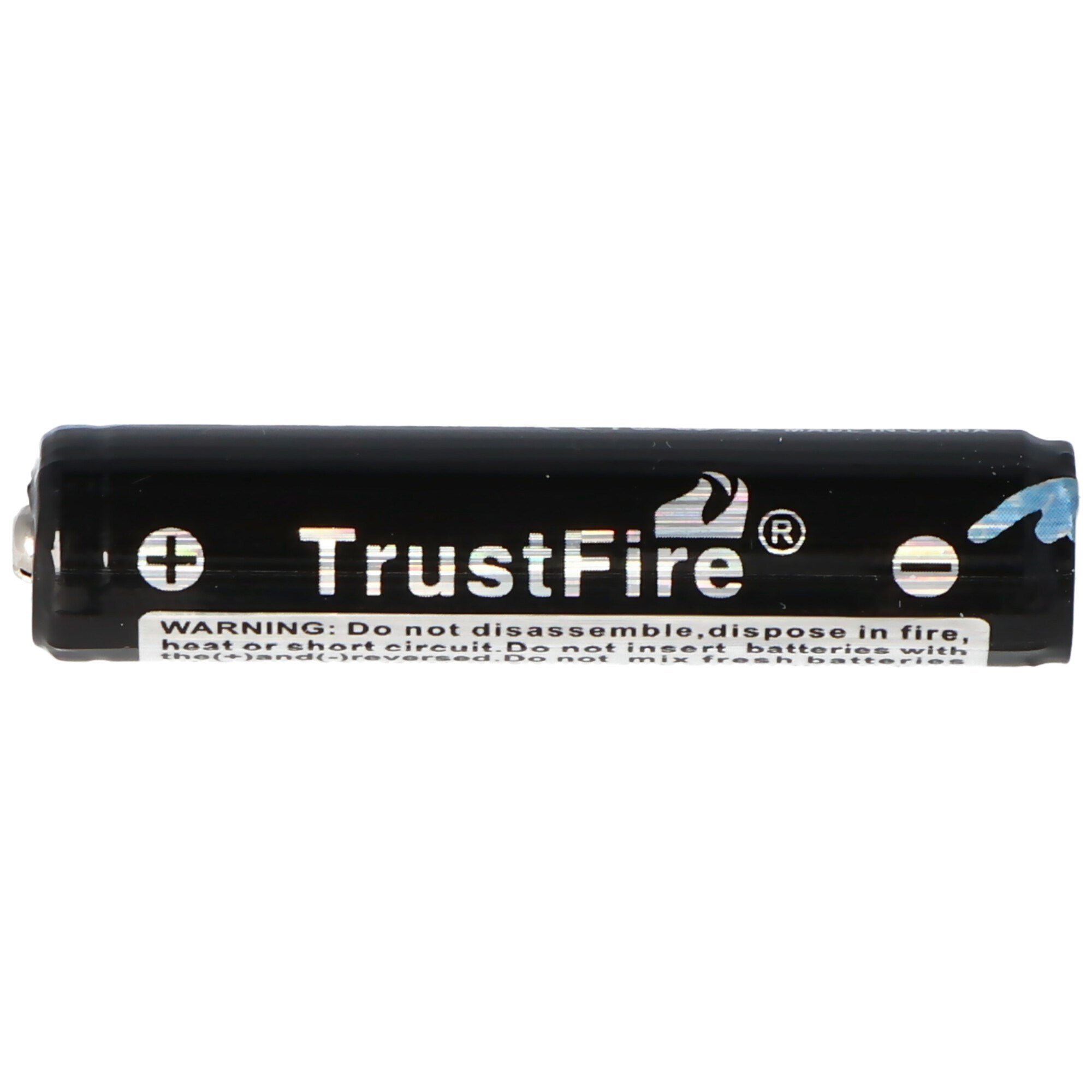 Trustfire 10440 300mAh 3.6V - 3.7V korumalı Li-ion hücre Alev, kafa 46.22x15mm