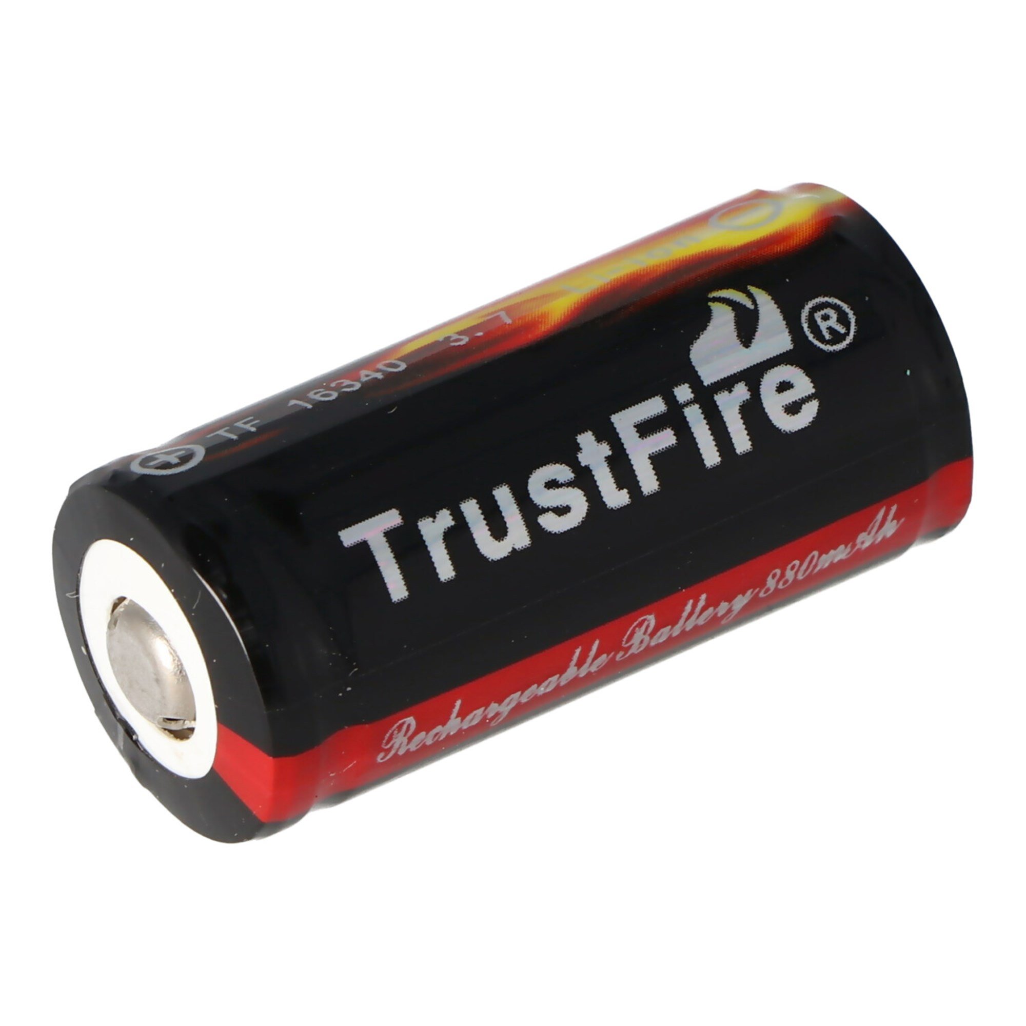 Trustfire 16340 880mAh 3.6V - 3.7V PCB korumalı