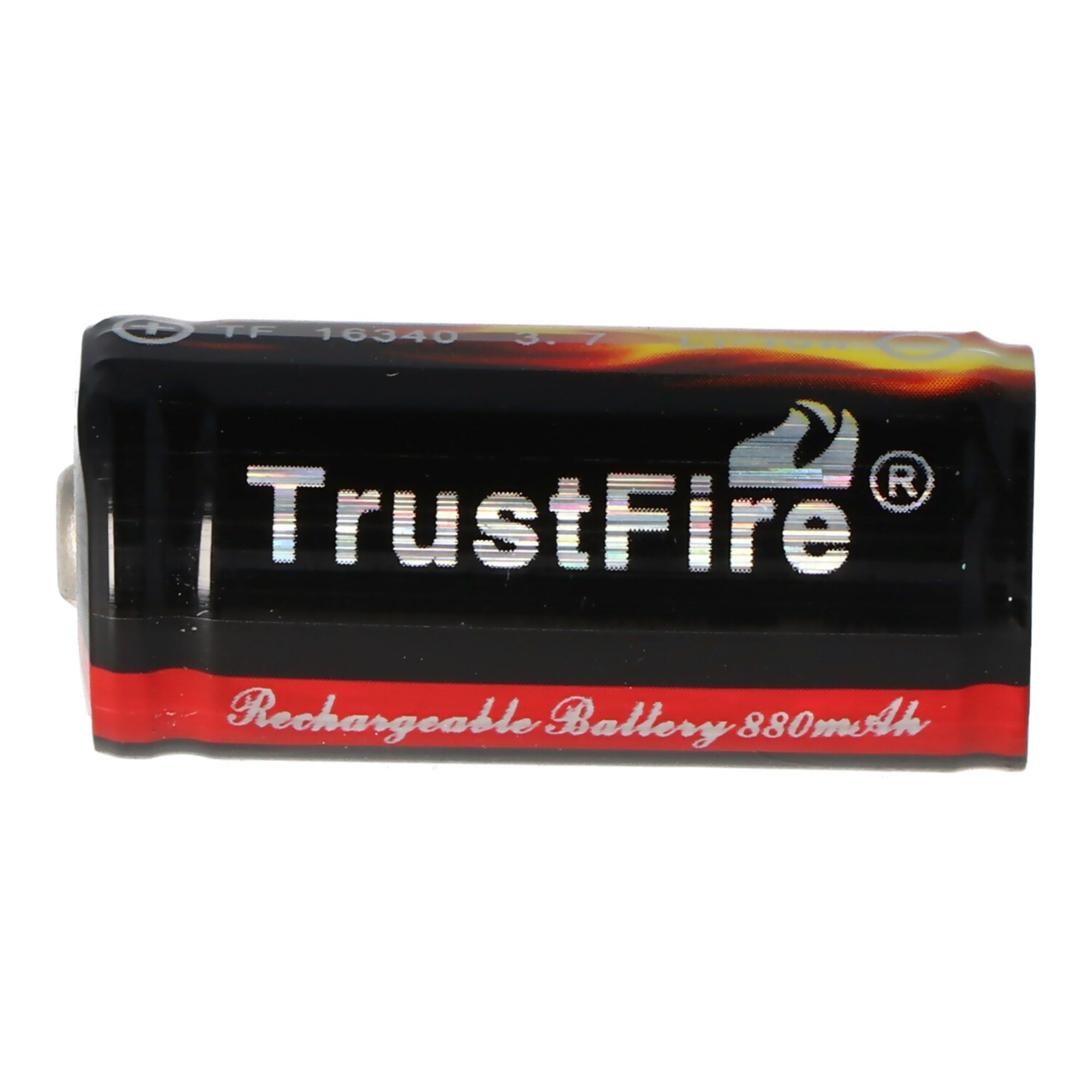 Trustfire 16340 880mAh 3.6V - 3.7V PCB korumalı