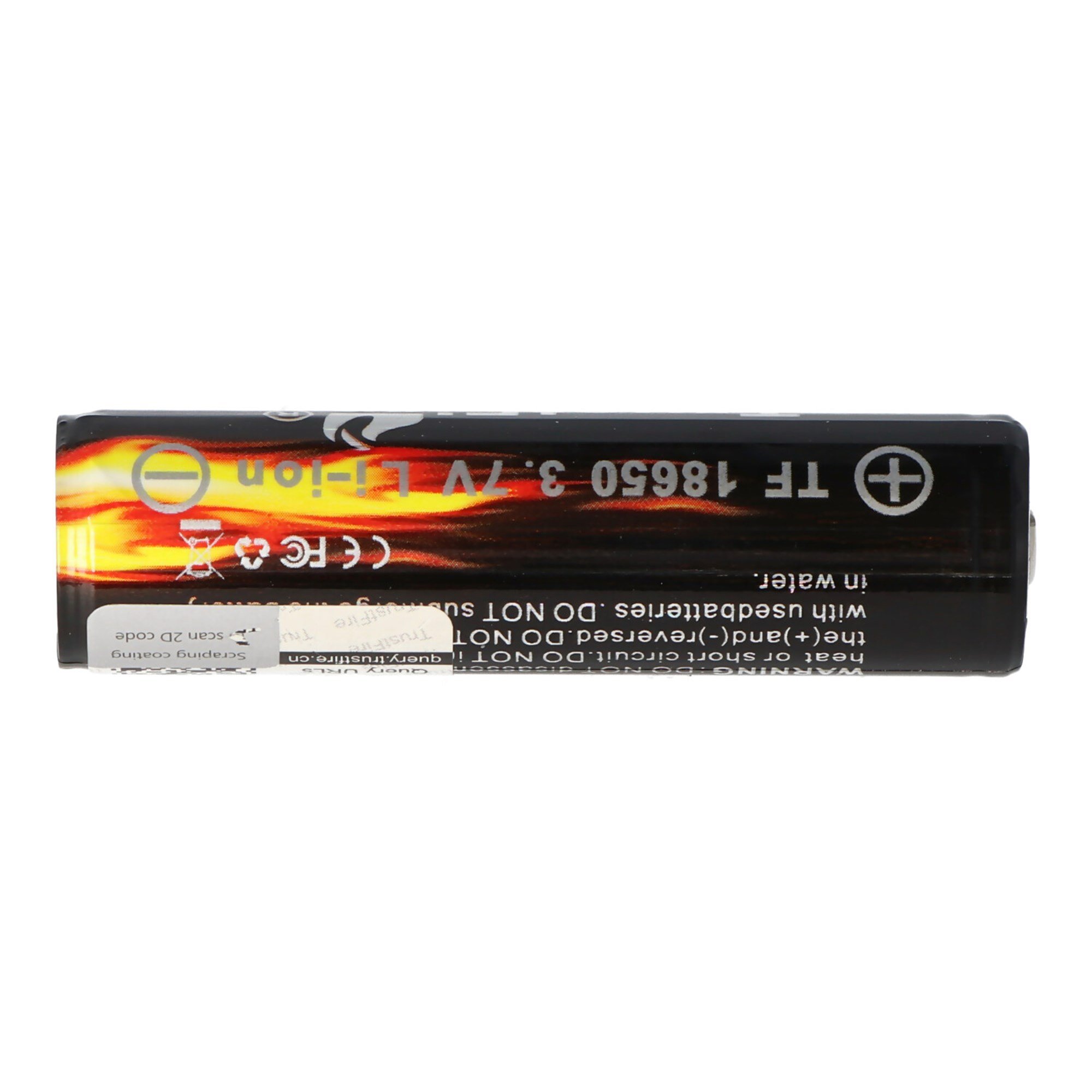Trustfire 18650 2400mAh 3.7V korumalı, not boyutları 68.5x18.3mm