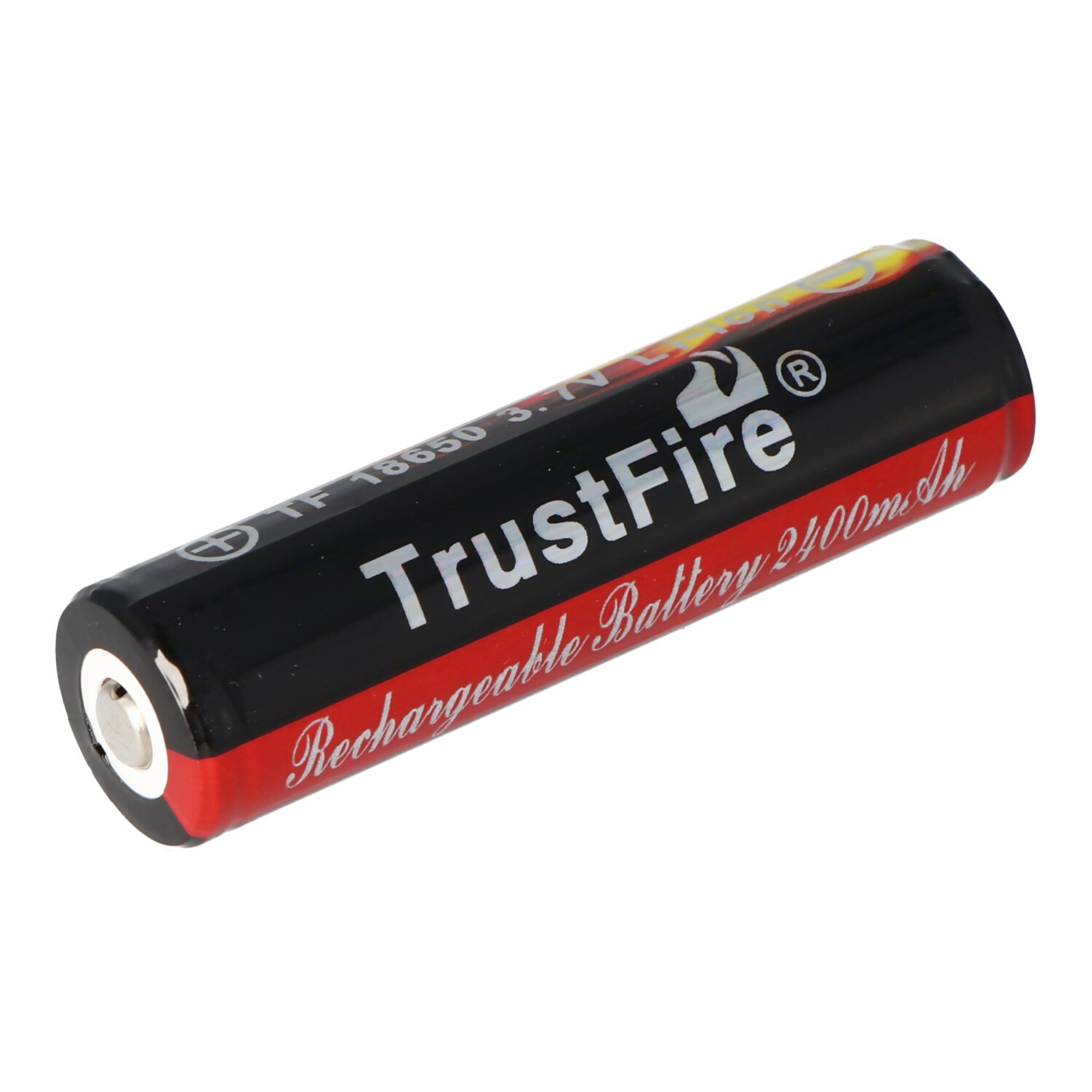 Trustfire 18650 2400mAh 3.7V korumalı, not boyutları 68.5x18.3mm