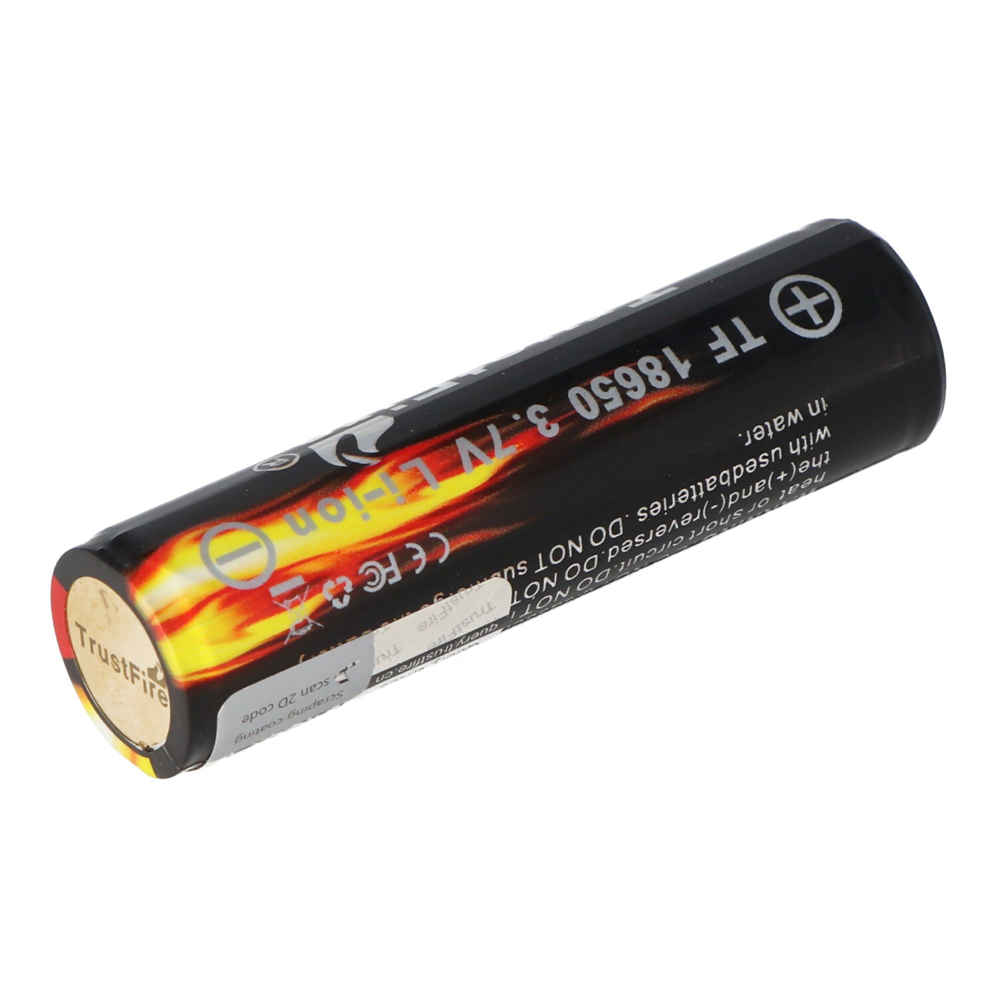 Trustfire 18650 2400mAh 3.7V korumalı, not boyutları 68.5x18.3mm
