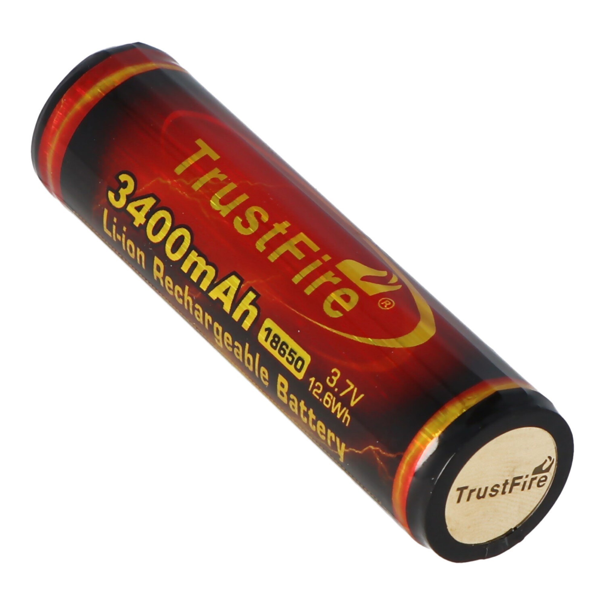 Trustfire 18650 3400mAh 3.6V - 3.7V PCB korumalı Li-ion pil (alev)