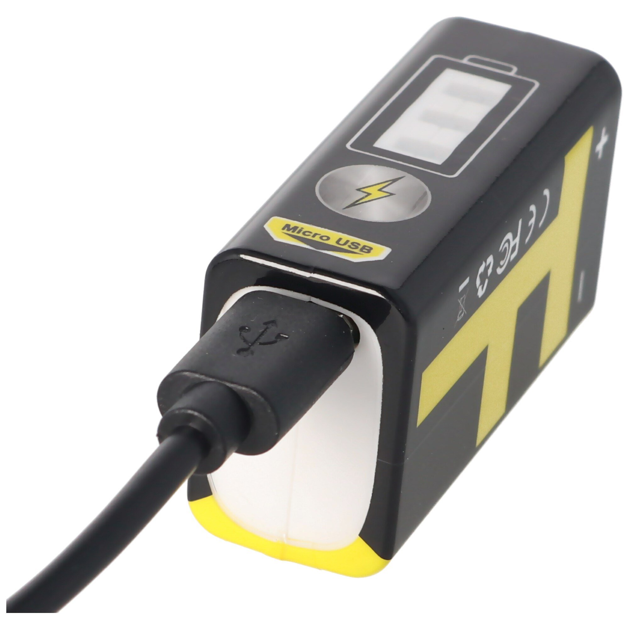 Trustfire 9V-Blok 6LR61 6F22 550mAh BMS, USB şarj fonksiyonu ile korunmaktadır