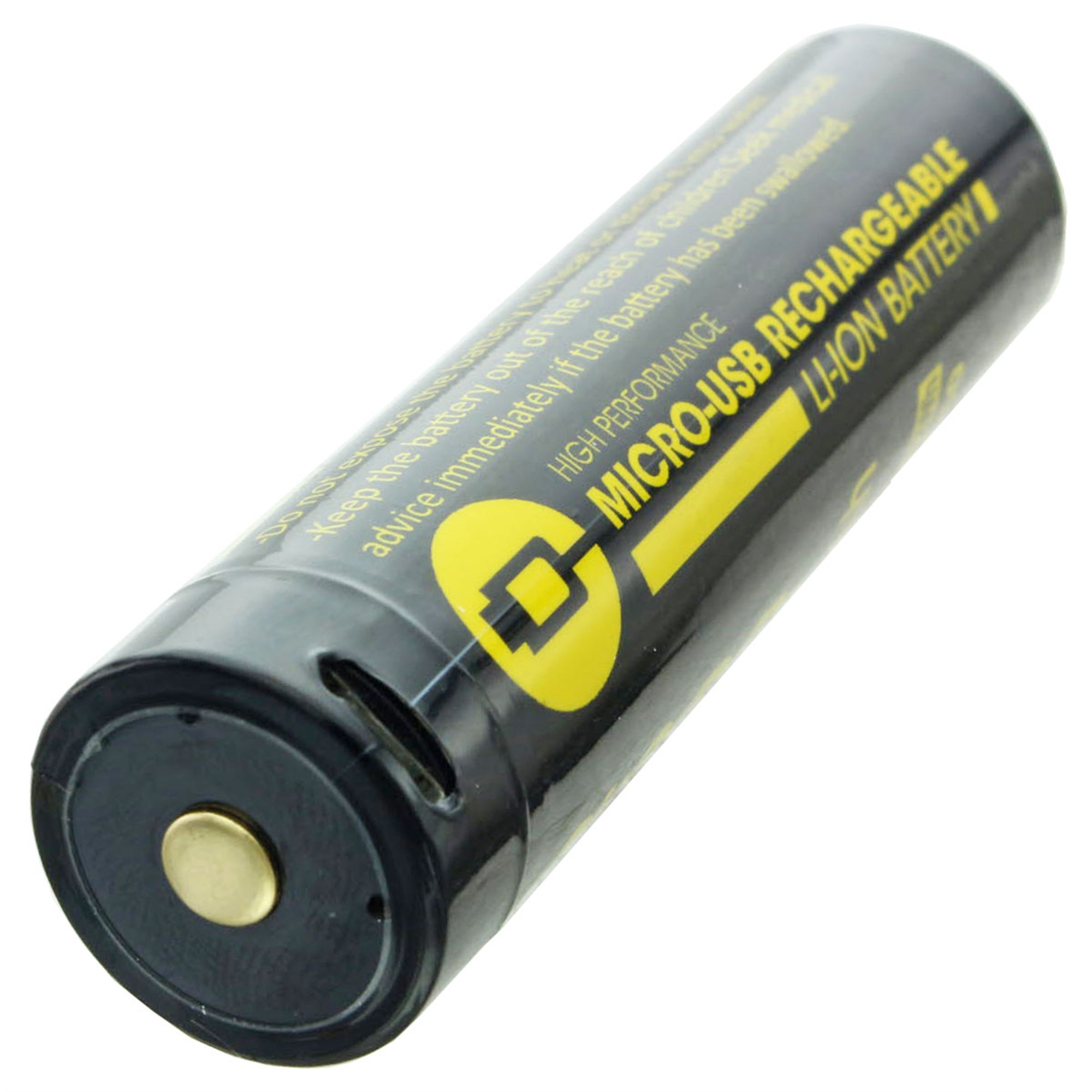 Yuvarlak şarj cihazı 18650, Li-ion, 3.7V, 3300mAh, 12.2Wh, USB şarj bağlantısı ile