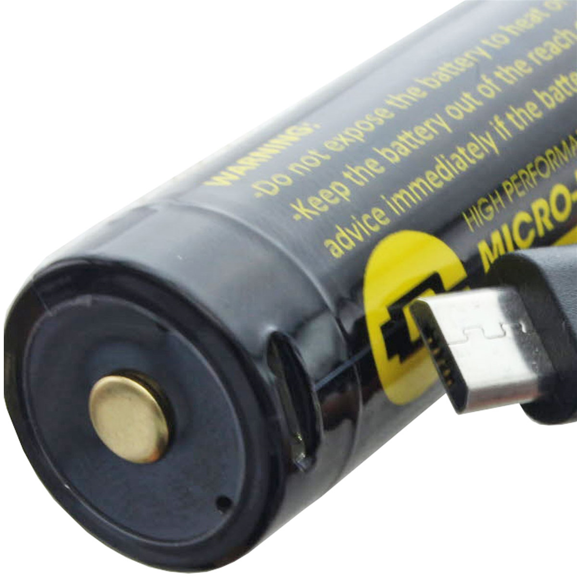 Yuvarlak şarj cihazı 18650, Li-ion, 3.7V, 3300mAh, 12.2Wh, USB şarj bağlantısı ile