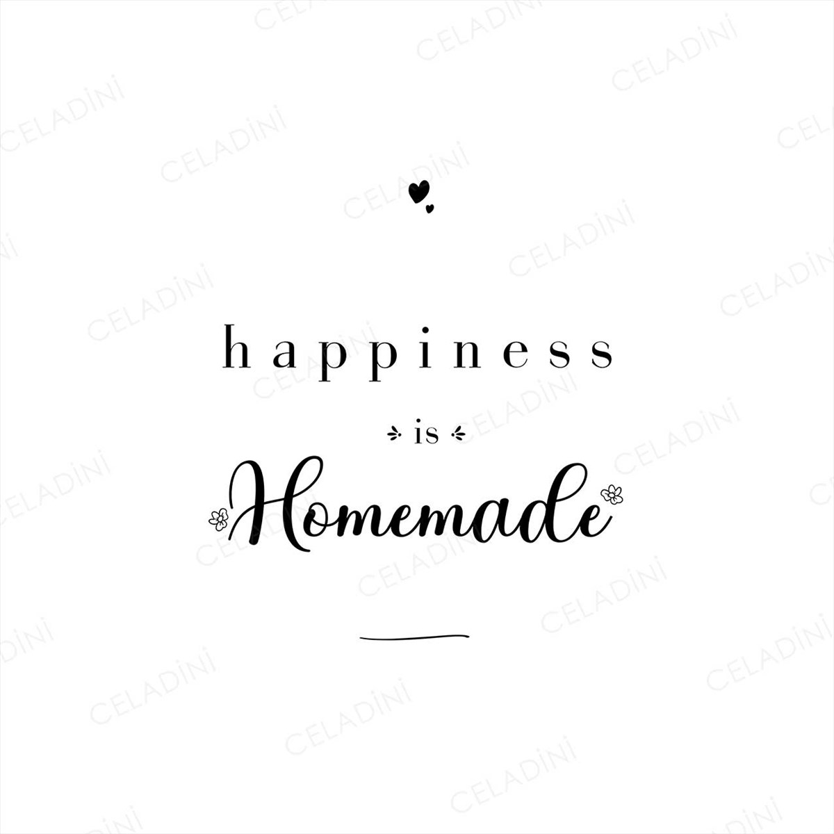 Happiness is Homemade Yazılı Kırlent Kumaşı