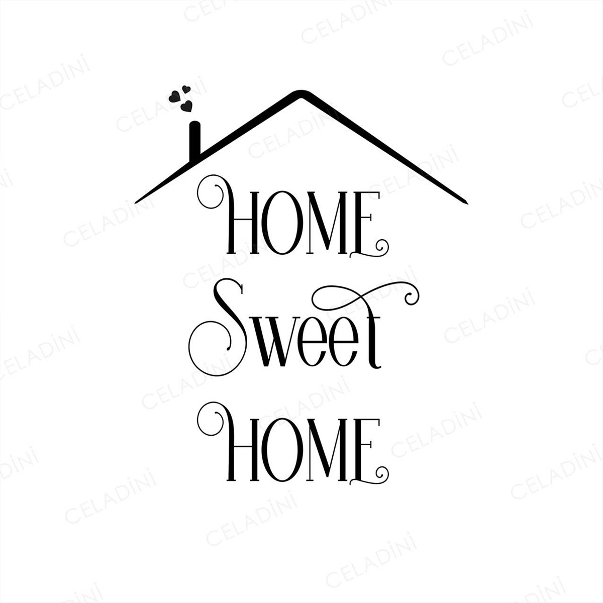 Home Sweet Home Yazılı Kırlent Kumaşı