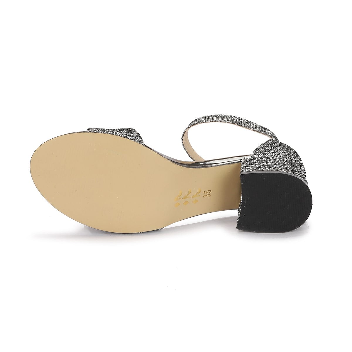 Alexa Çupra Günlük Kız Çocuk 3 Cm Topuk Sandalet Ayakkabı Platin