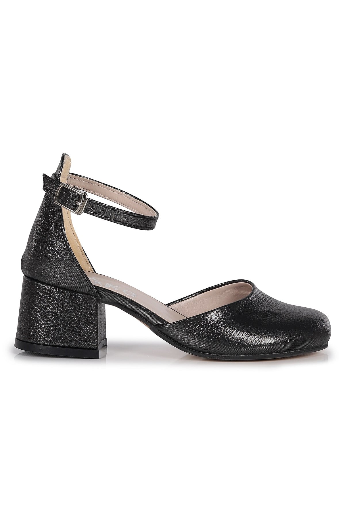 Angelica Vakko Günlük Kız Çocuk 3 Cm Topuk Sandalet Ayakkabı Platin