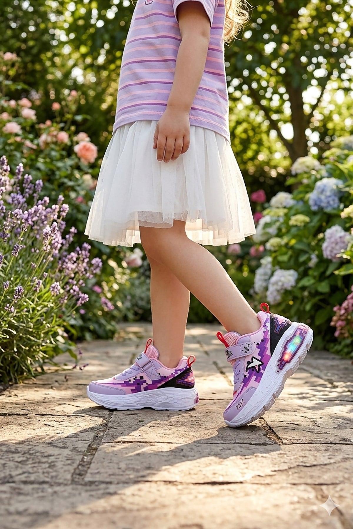 Craft Işıklı Günlük Cırtlı Kız Çocuk Spor Ayakkabı Lila
