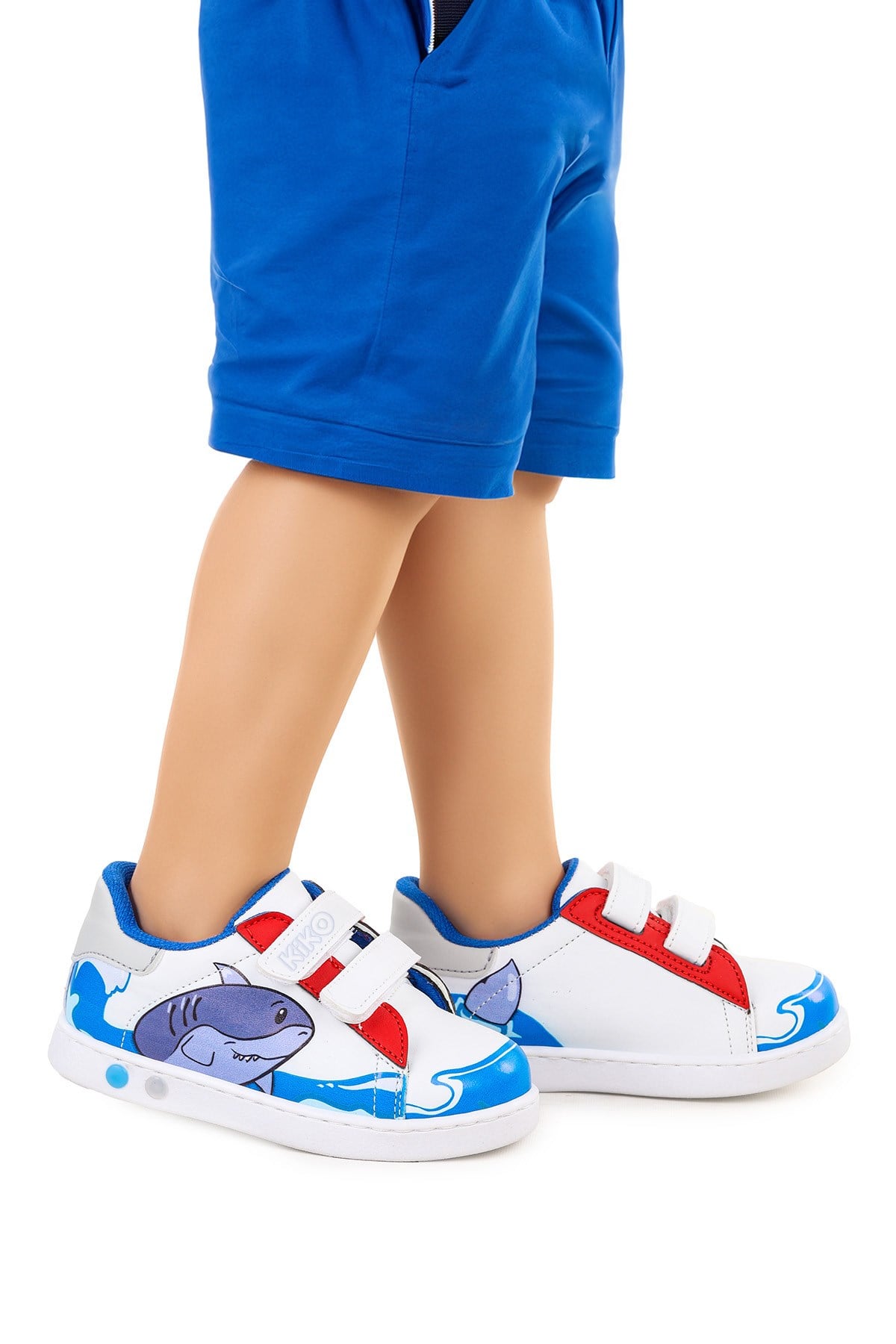 Disha İlk Adım Bebe Cırtlı Işıklı Erkek Bebek Spor Ayakkabı Mavi