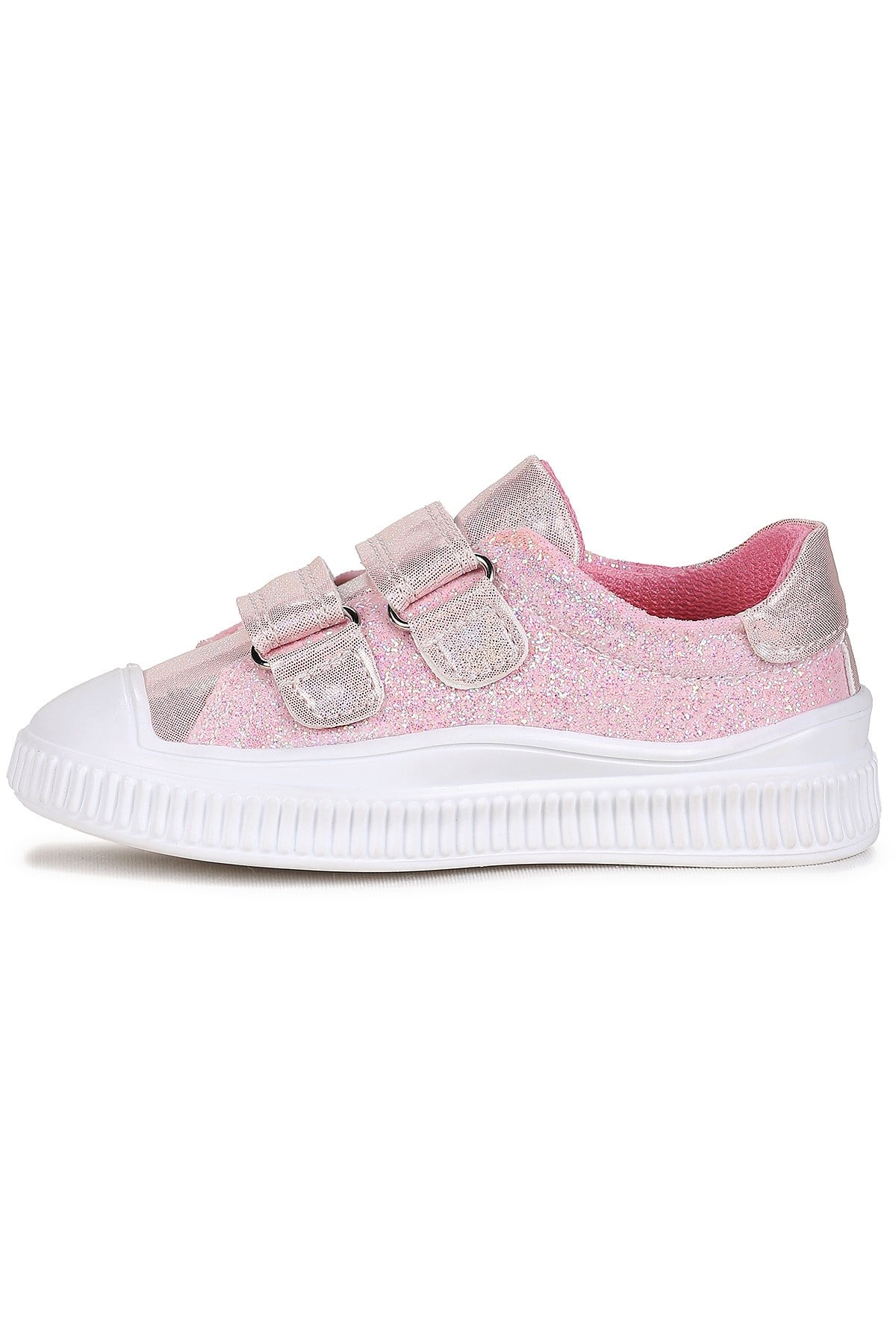 Glitter Cırtlı Kız Bebek Günlük Ayakkabı Pembe