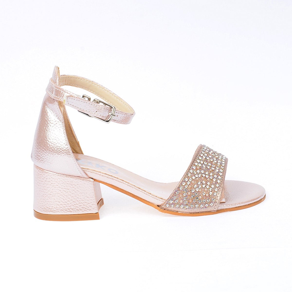 Heidi Vakko Günlük Kız Çocuk 3 Cm Topuk Sandalet Ayakkabı Pudra