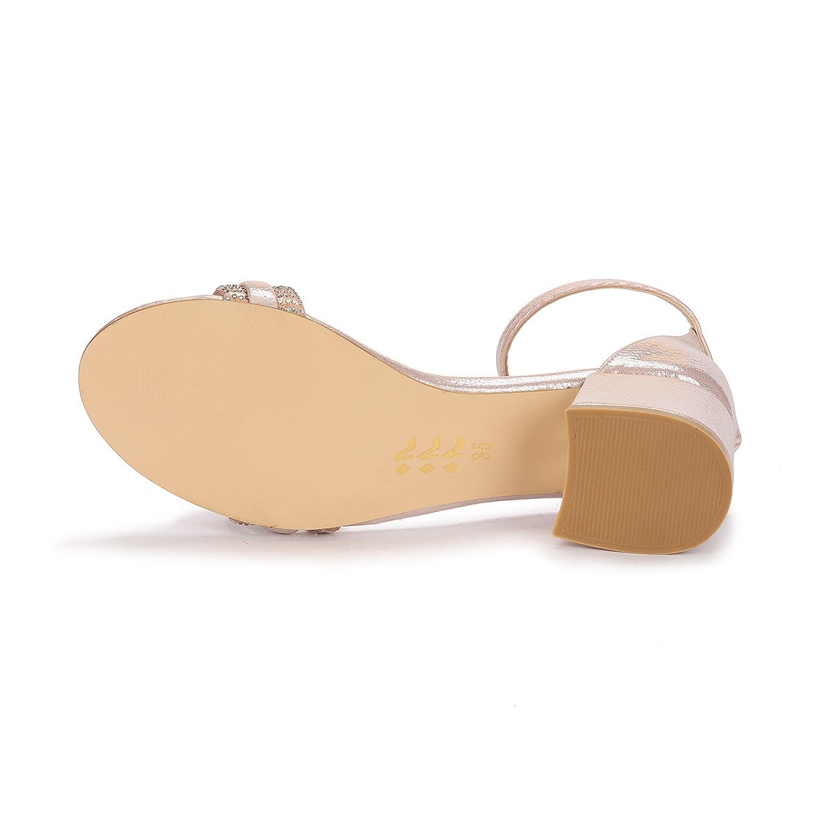 Helena Vakko Günlük Kız Çocuk 3 Cm Topuk Sandalet Ayakkabı Pudra