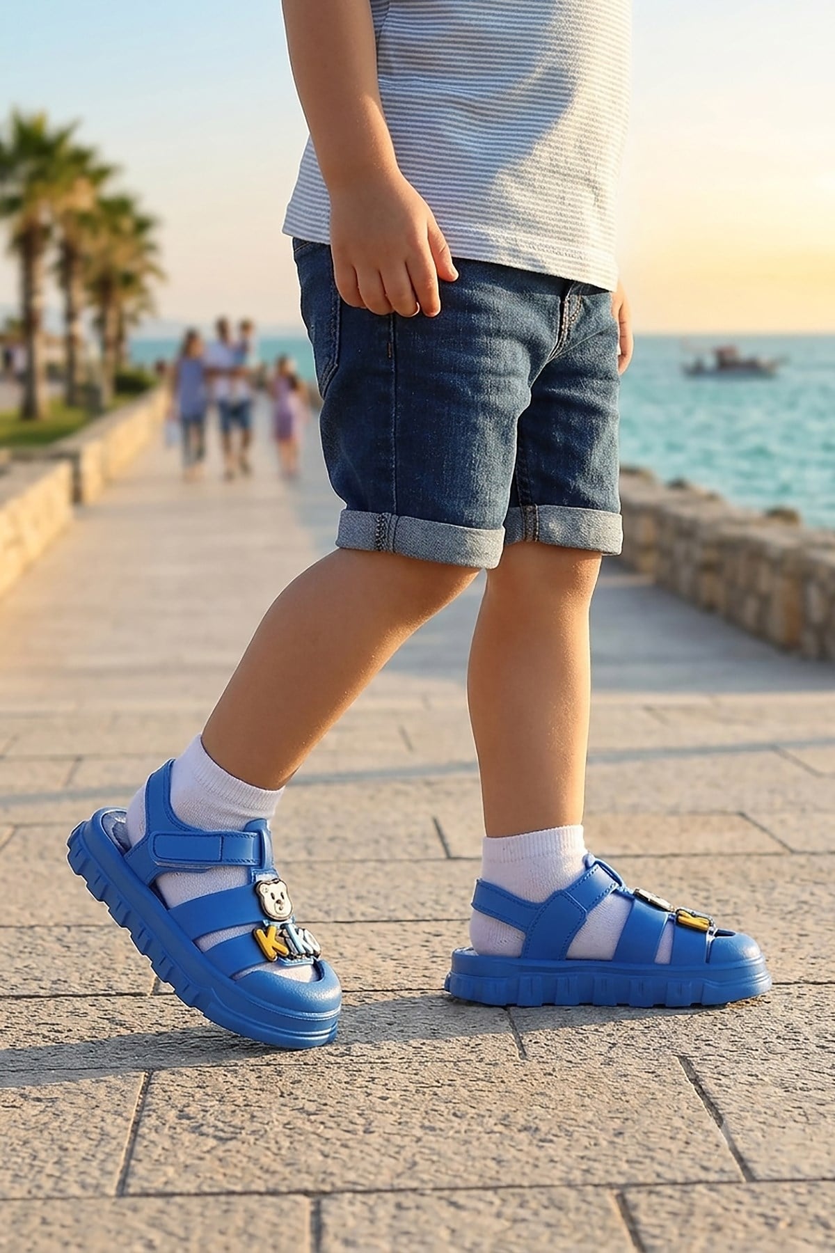 Jack Hafif Taban Erkek Çocuk Sandalet Saks Mavi