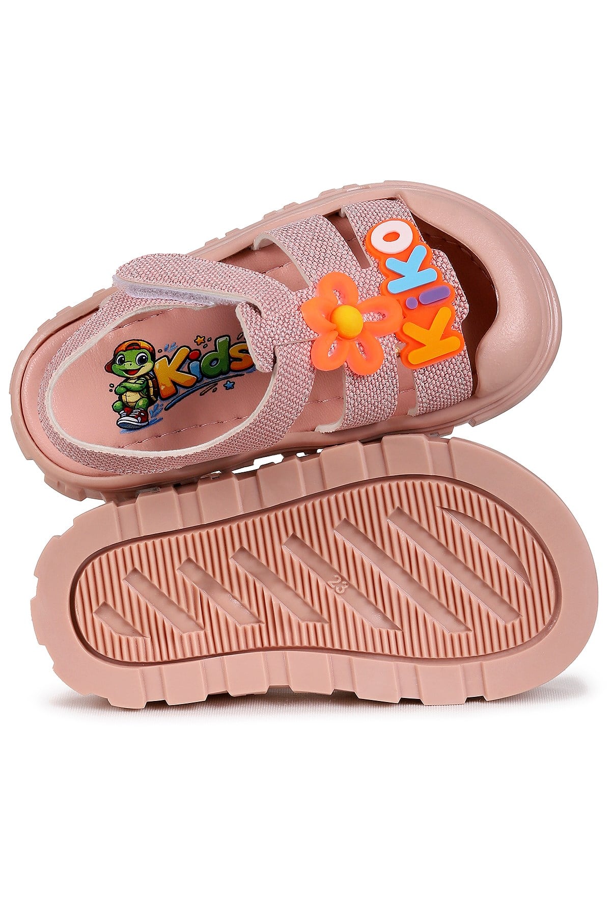 Jelly Simli Hafif Taban Kız Çocuk Sandalet Pembe