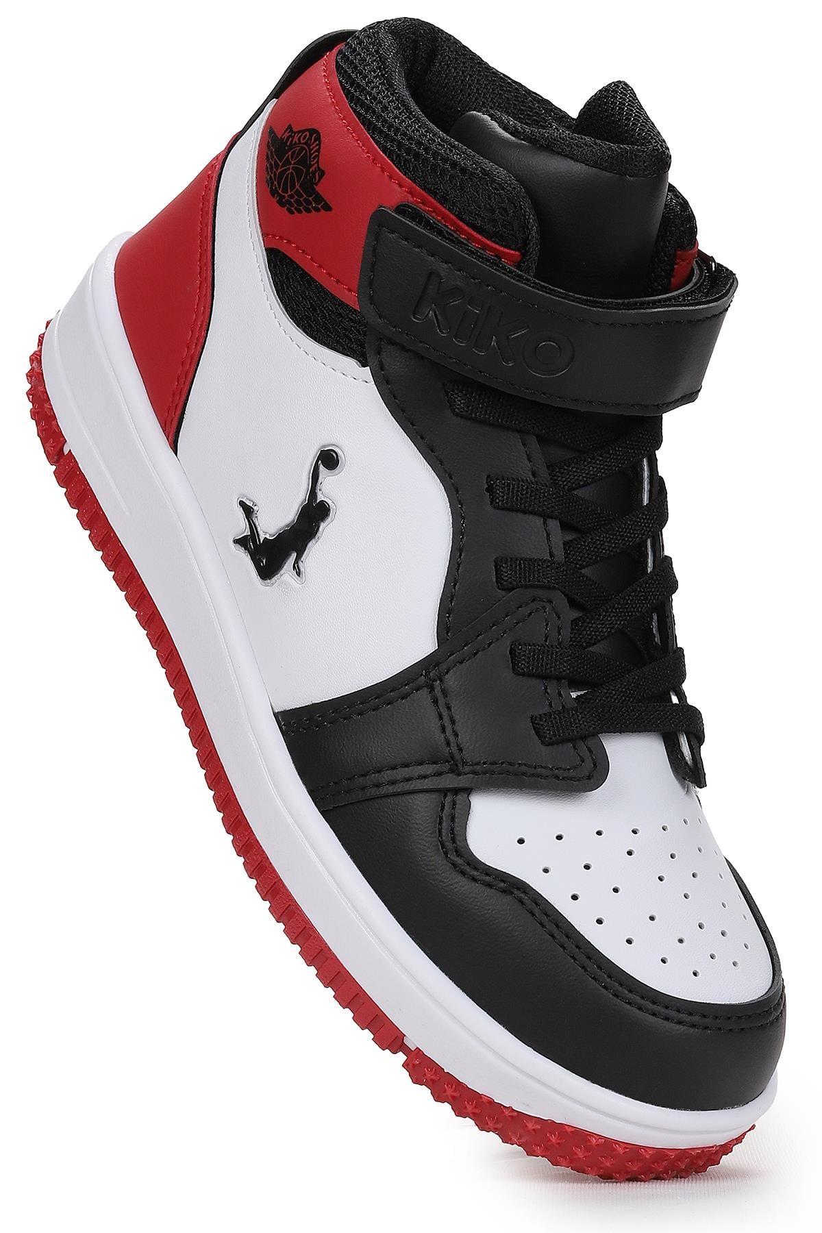 Kiko Kids Jordan Cırtlı Basketbol Erkek Çocuk Spor Ayakkabı Siyah