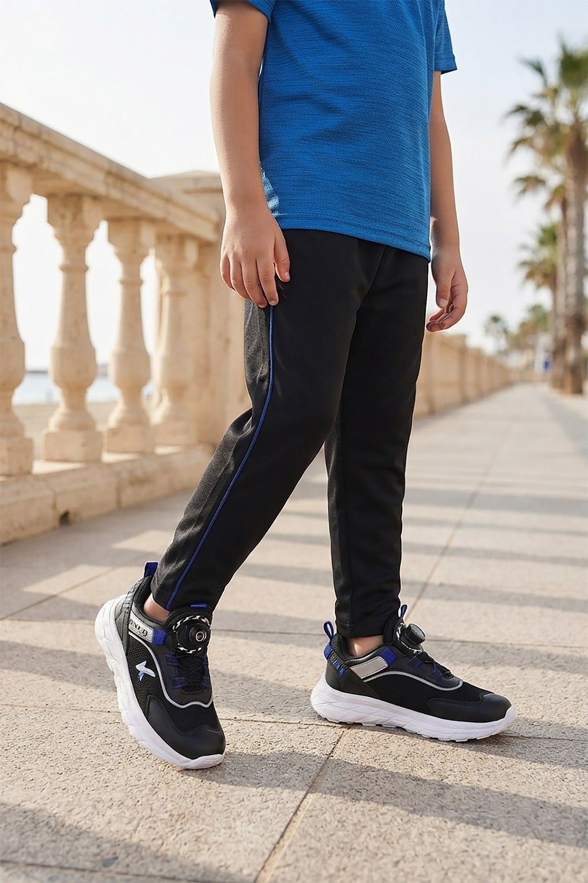 Lace Bağcık Mekanizmalı Erkek Çocuk Spor Ayakkabı Siyah - Saks