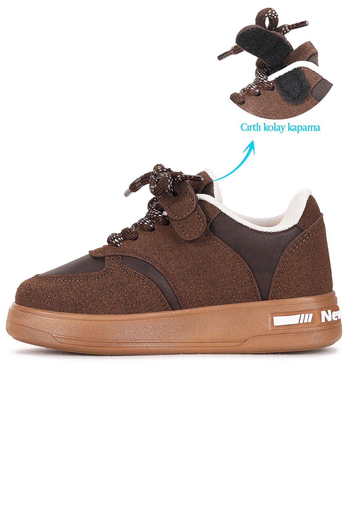 Lacer Bağcıklı Erkek Çocuk Spor Ayakkabı Kahverengi