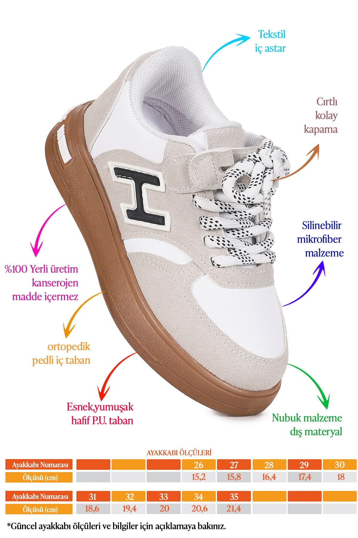 Lacer Bağcıklı Erkek Çocuk Spor Ayakkabı Gri