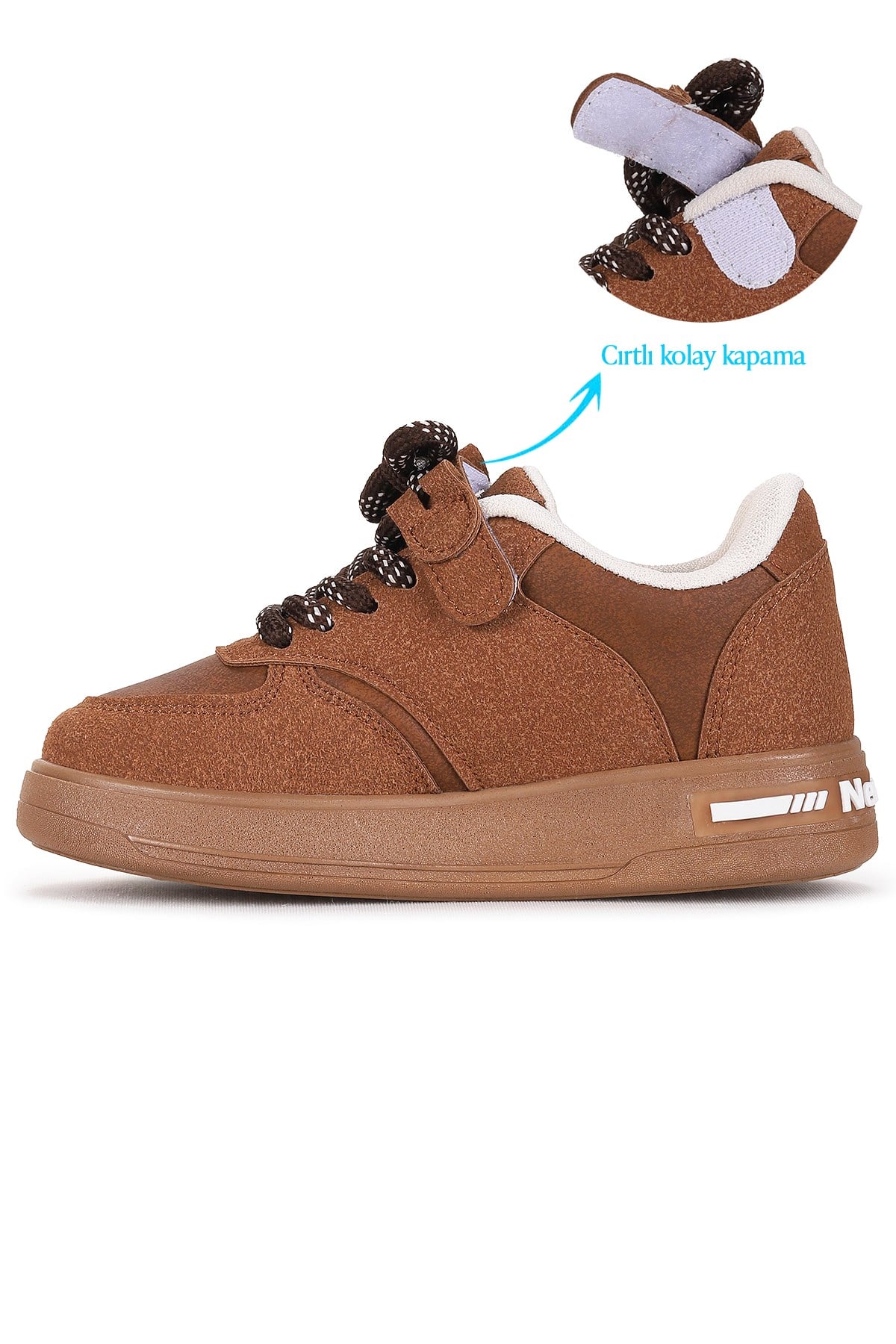 Lacer Bağcıklı Erkek Çocuk Spor Ayakkabı Taba