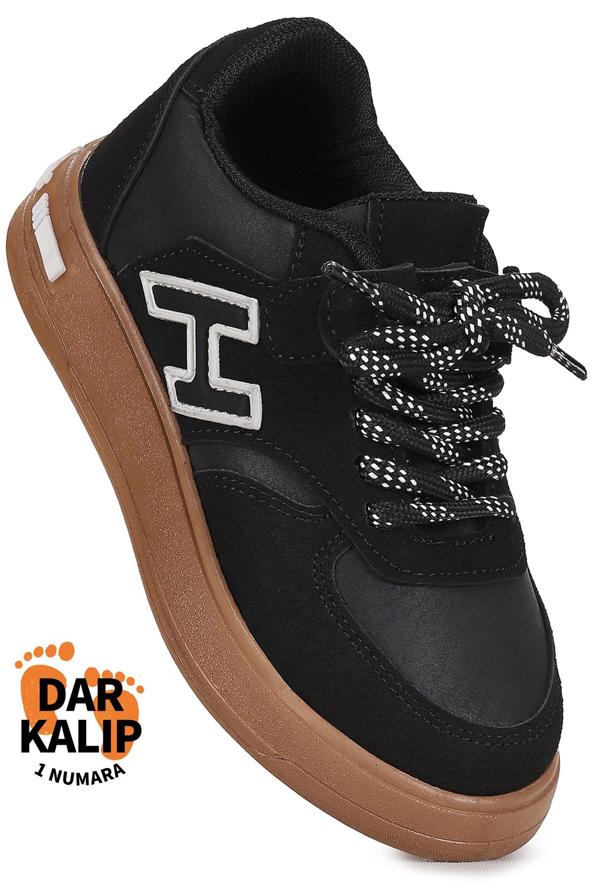 Lacer Bağcıklı Erkek Çocuk Spor Ayakkabı Siyah