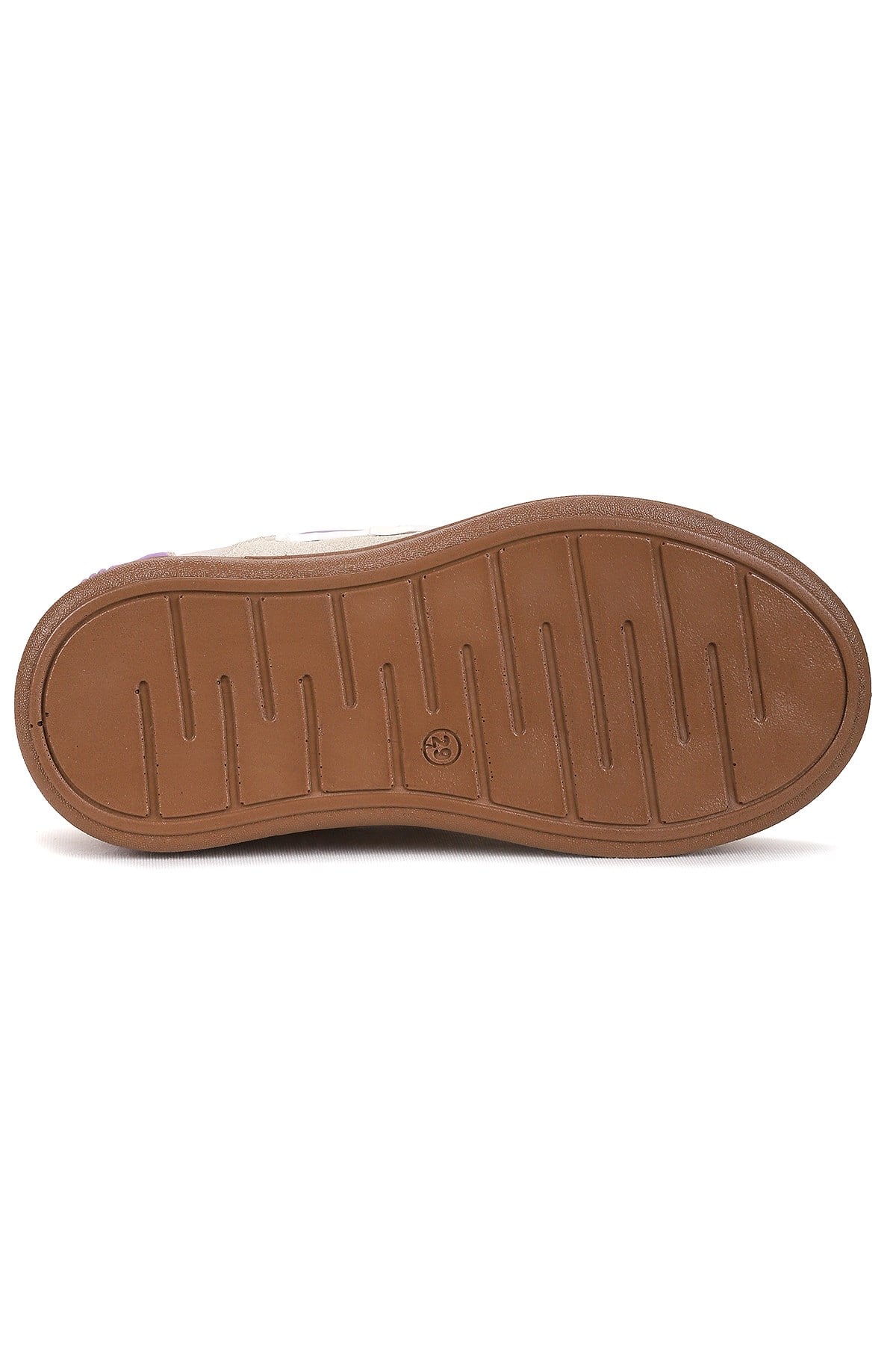 Lacer Bağcıklı Kız Çocuk Spor Ayakkabı Bej - Lila