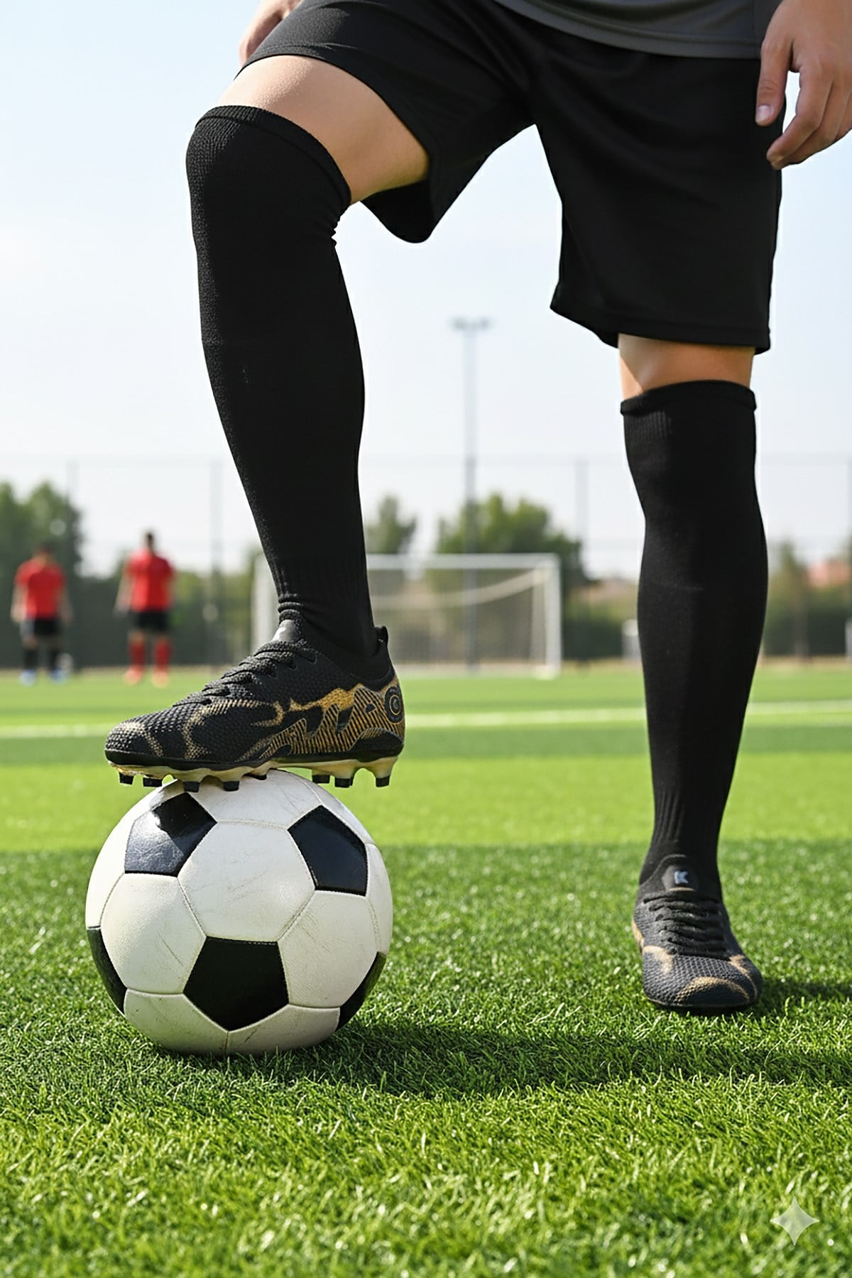 Mila Krampon Çim Saha Erkek Çocuk Futbol Ayakkabı Siyah - Altın