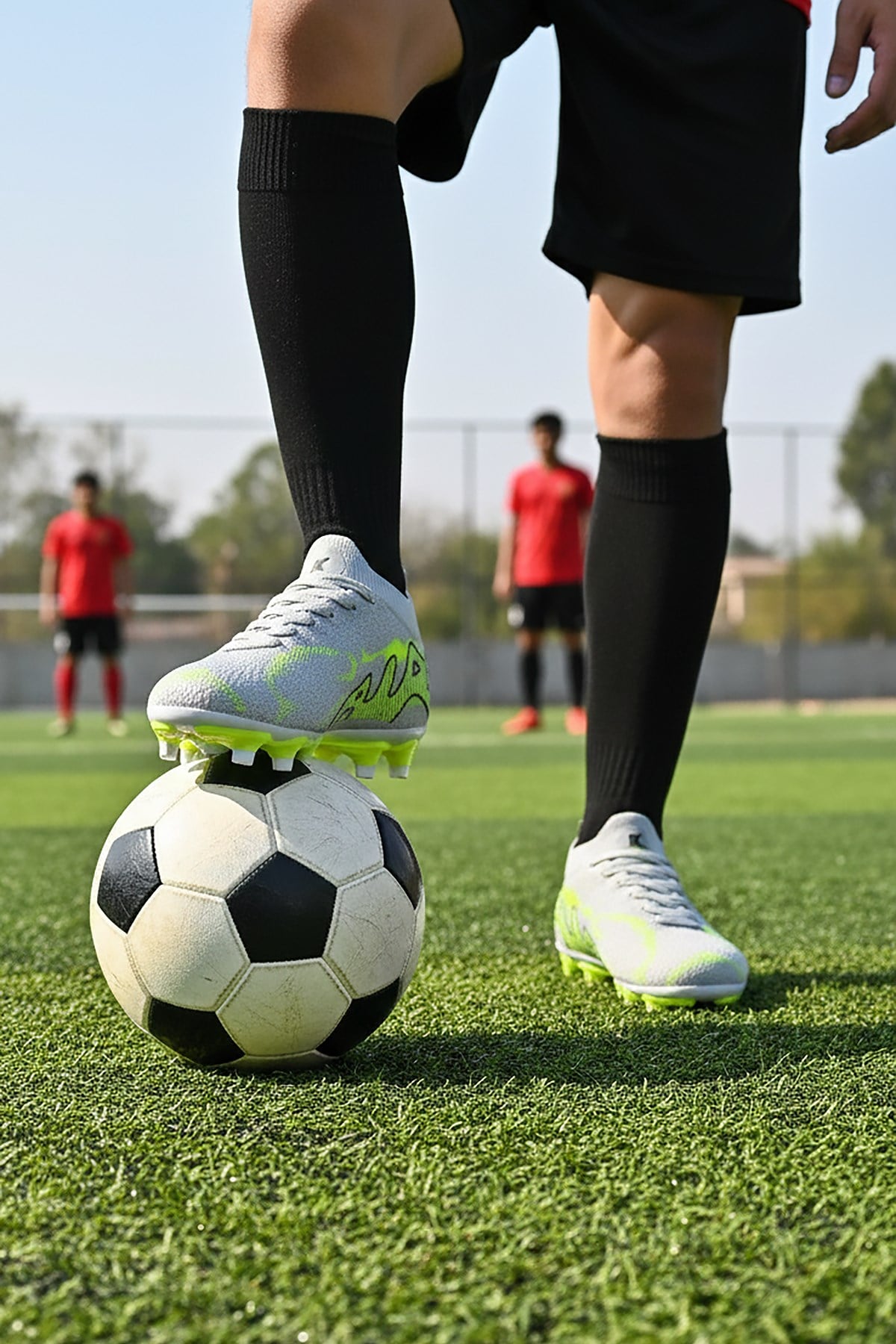 Mila Krampon Çim Saha Erkek Çocuk Futbol Ayakkabı Taş - Fosfor Sarı