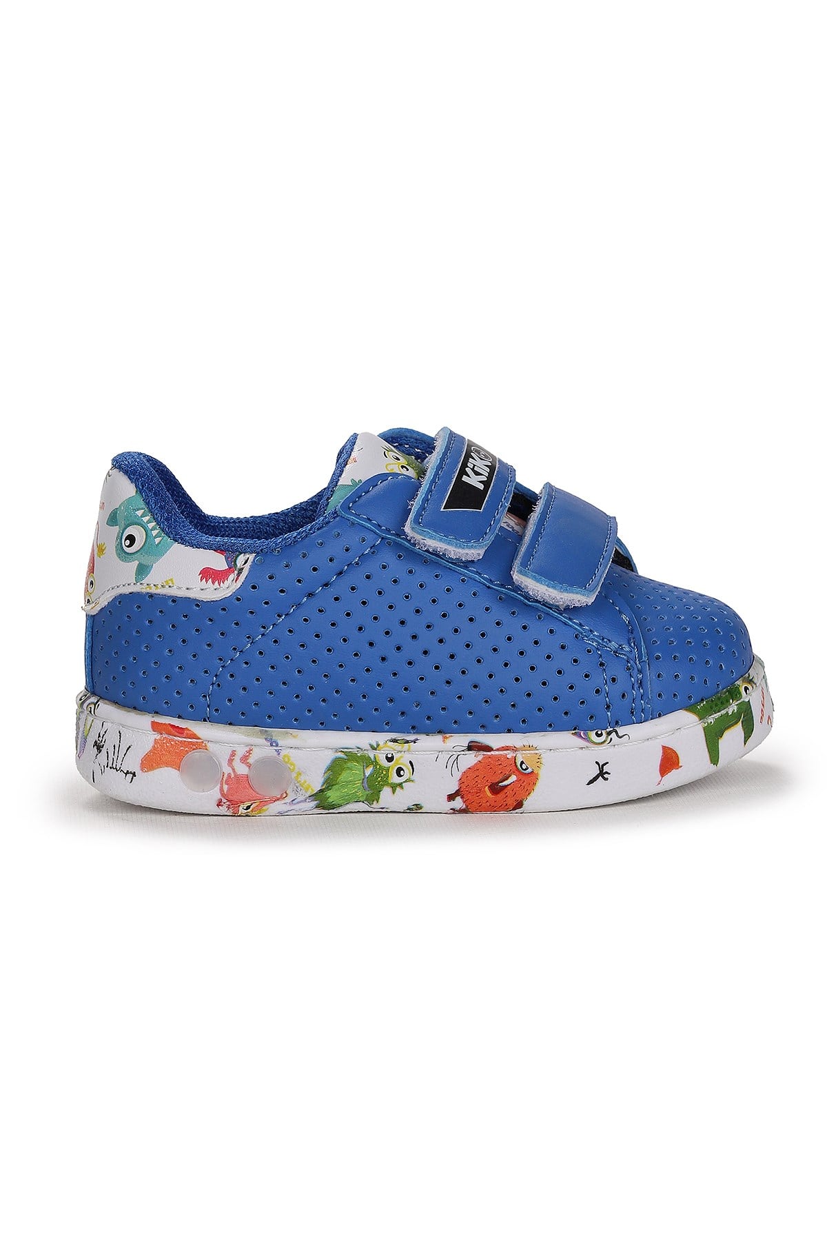 Perforated Cırtlı Işıklı Erkek Bebek Spor Ayakkabı Saks Mavi