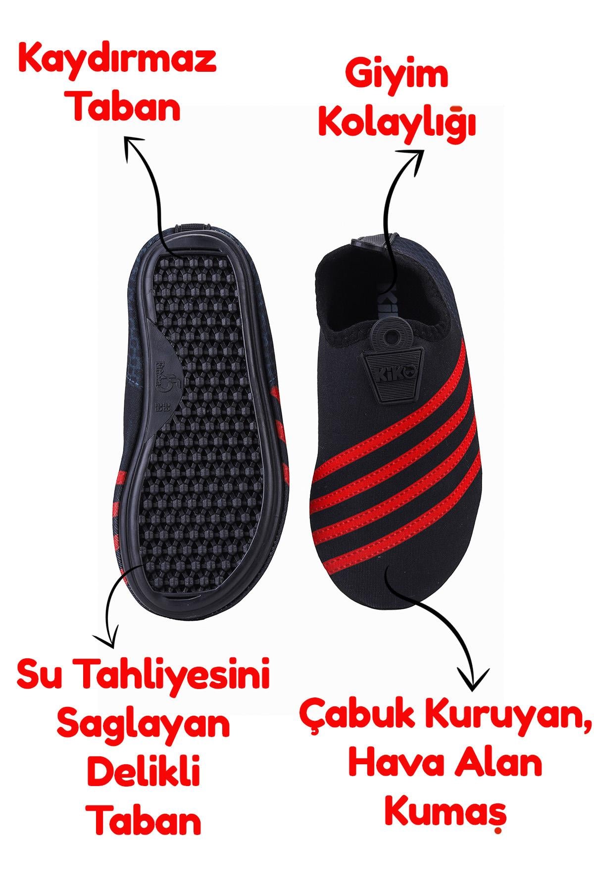 Point Havuz Plaj Kız Çocuk Deniz Ayakkabısı  Siyah - Turuncu