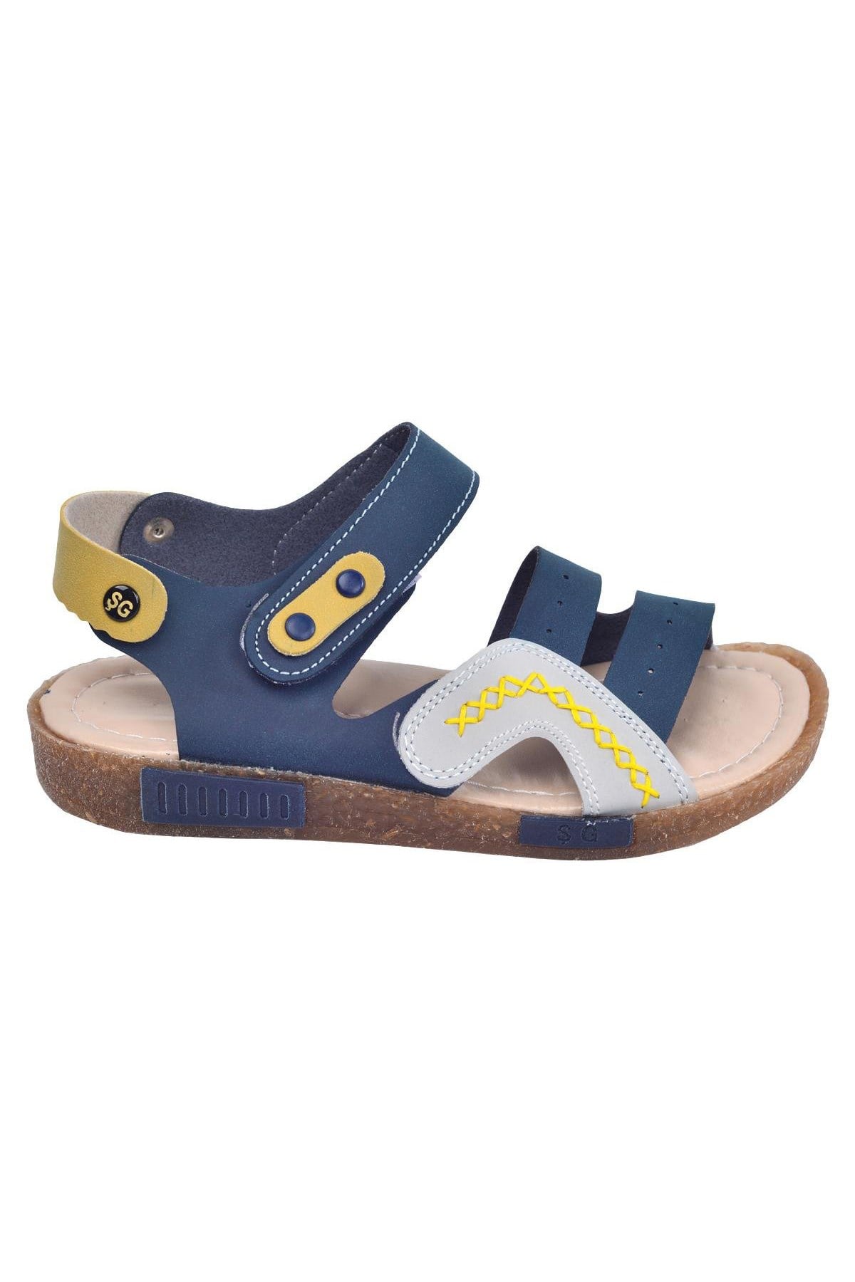 Ricky 2498-07 Erkek Çocuk Sandalet Terlik Lacivert - Gri