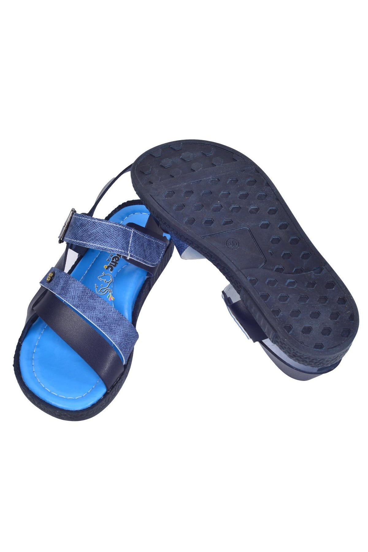 Ricky 2517-26 Erkek Çocuk Sandalet Terlik Siyah - Mavi