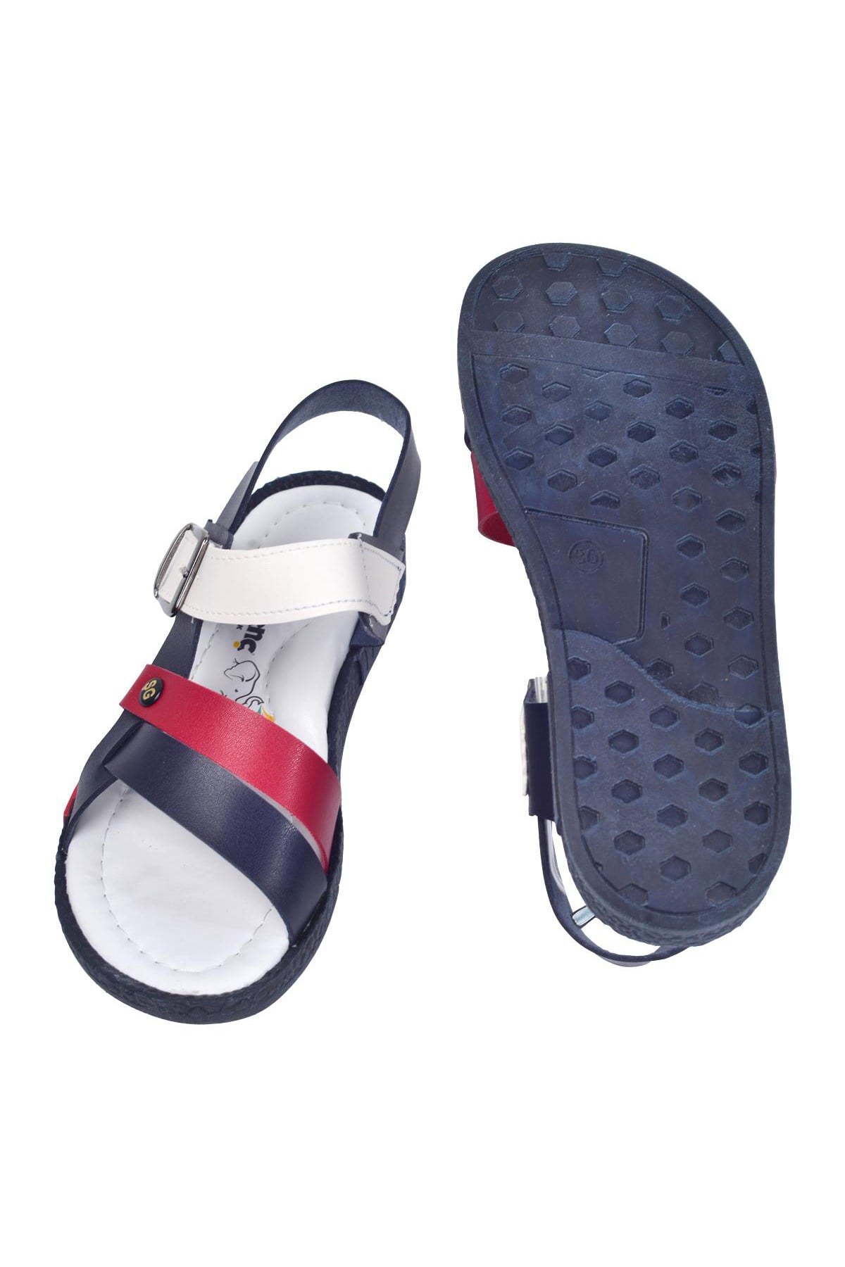Ricky 2517-26 Erkek Çocuk Sandalet Terlik Lacivert - Kırmızı