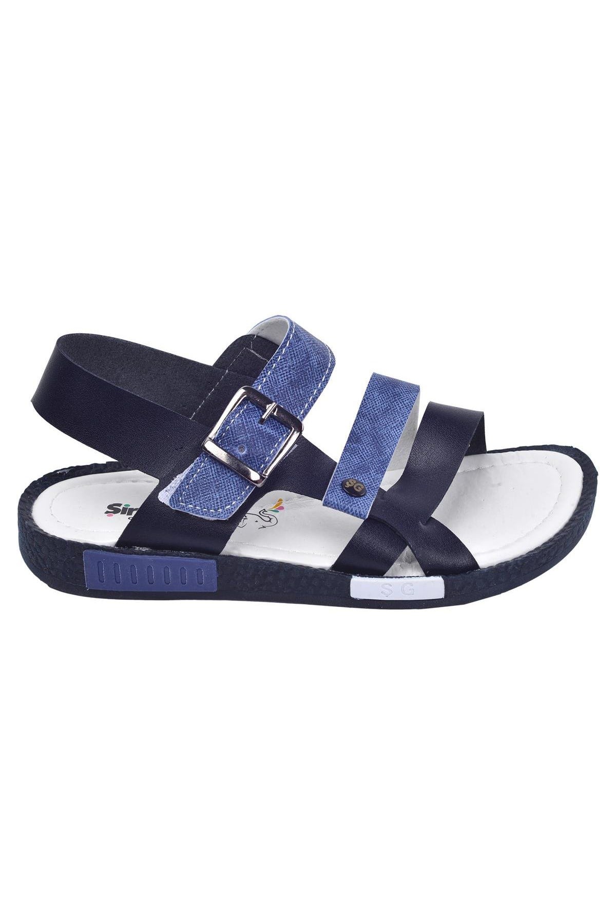 Ricky 2517-26 Erkek Çocuk Sandalet Terlik Siyah-Mavi-Beyaz
