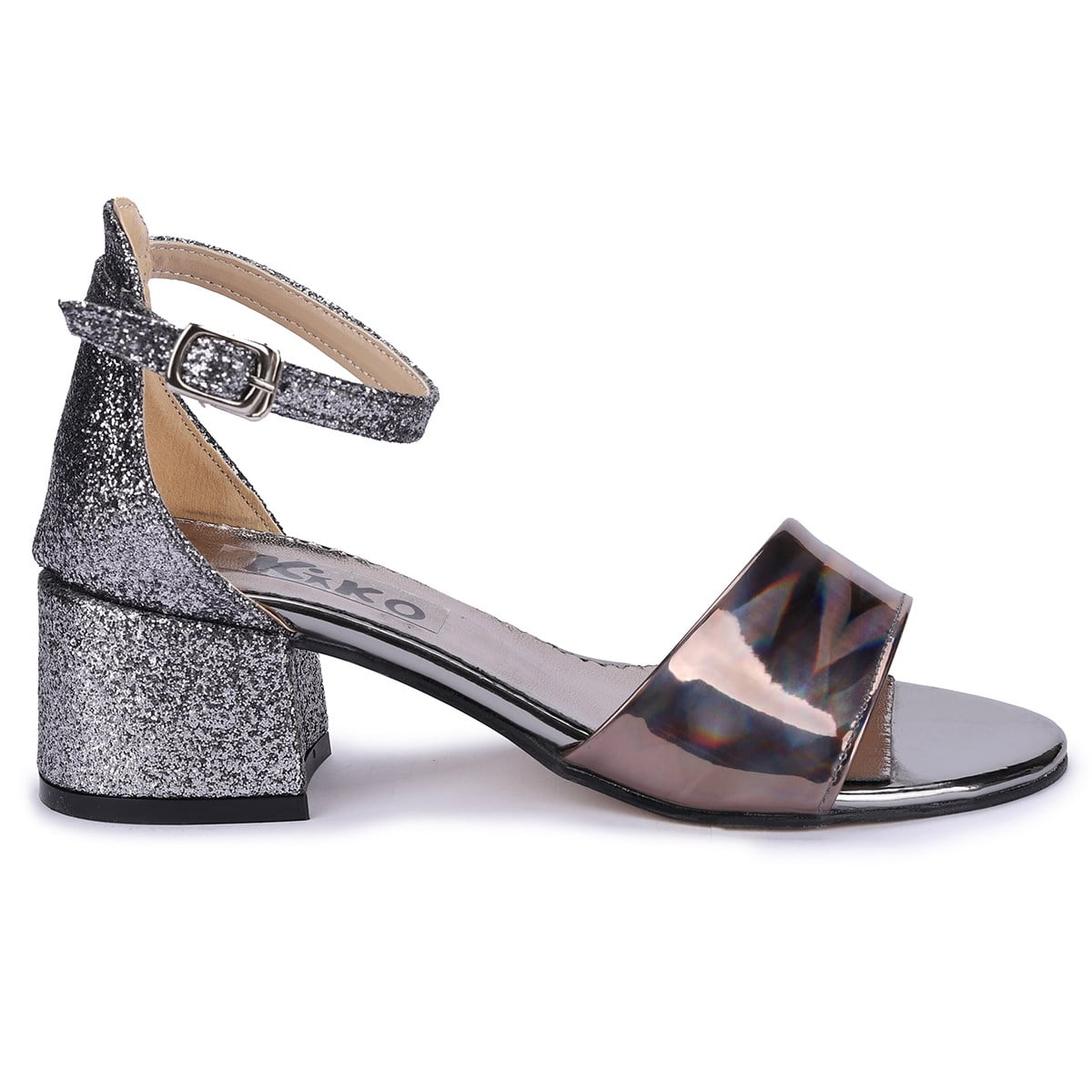 Sheila Ayna Kum Günlük Kız Çocuk 3 Cm Topuk Sandalet Ayakkabı Platin